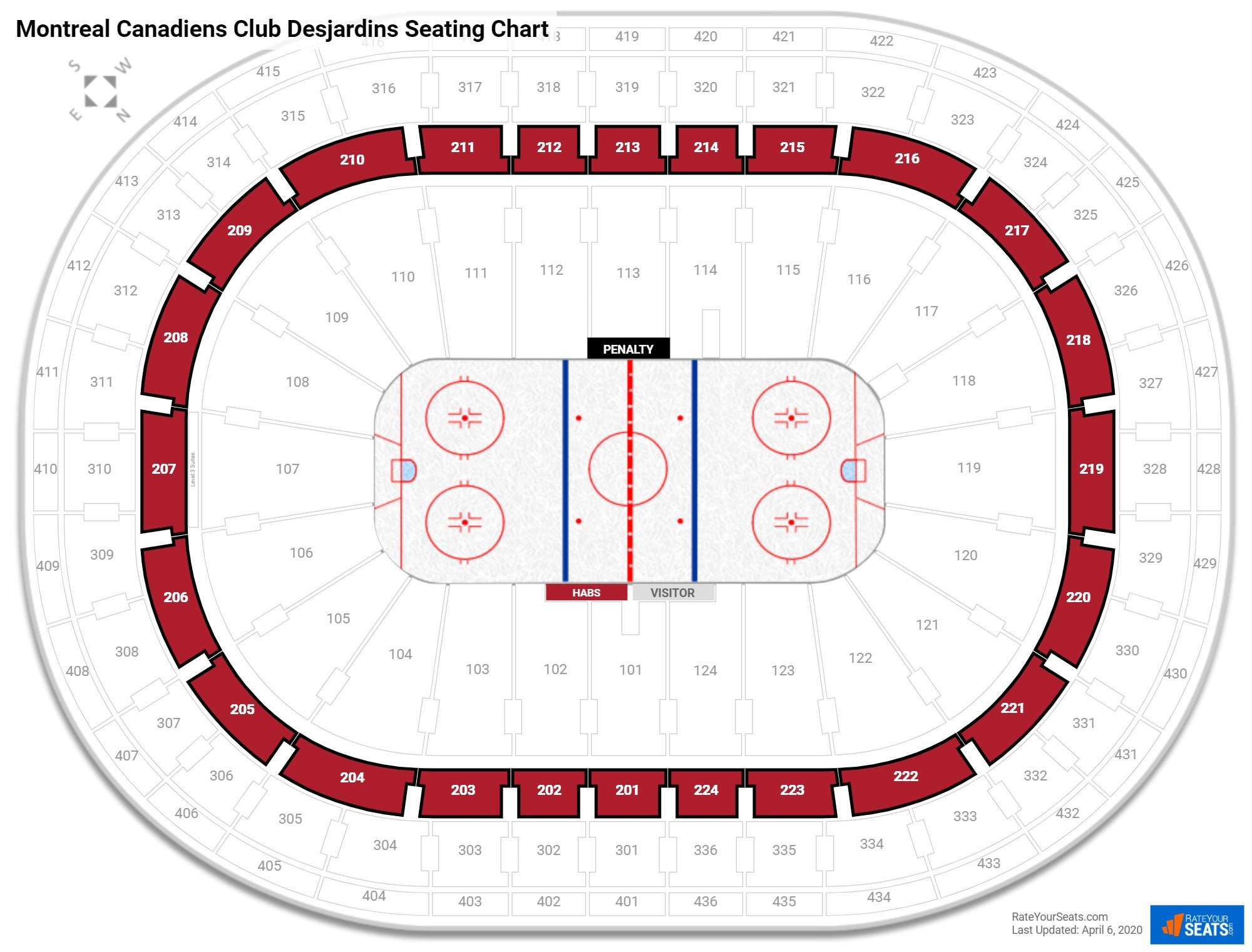Montreal Canadiens Seating Chart Rows