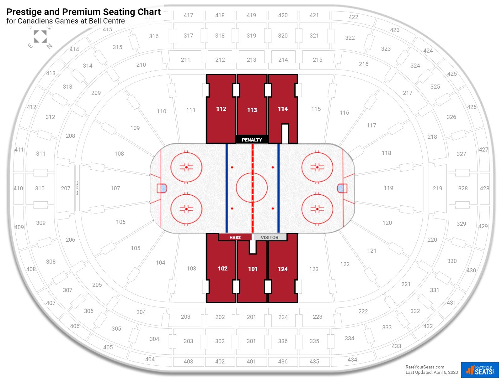 Bell Centre Seating Chart Club Desjardins