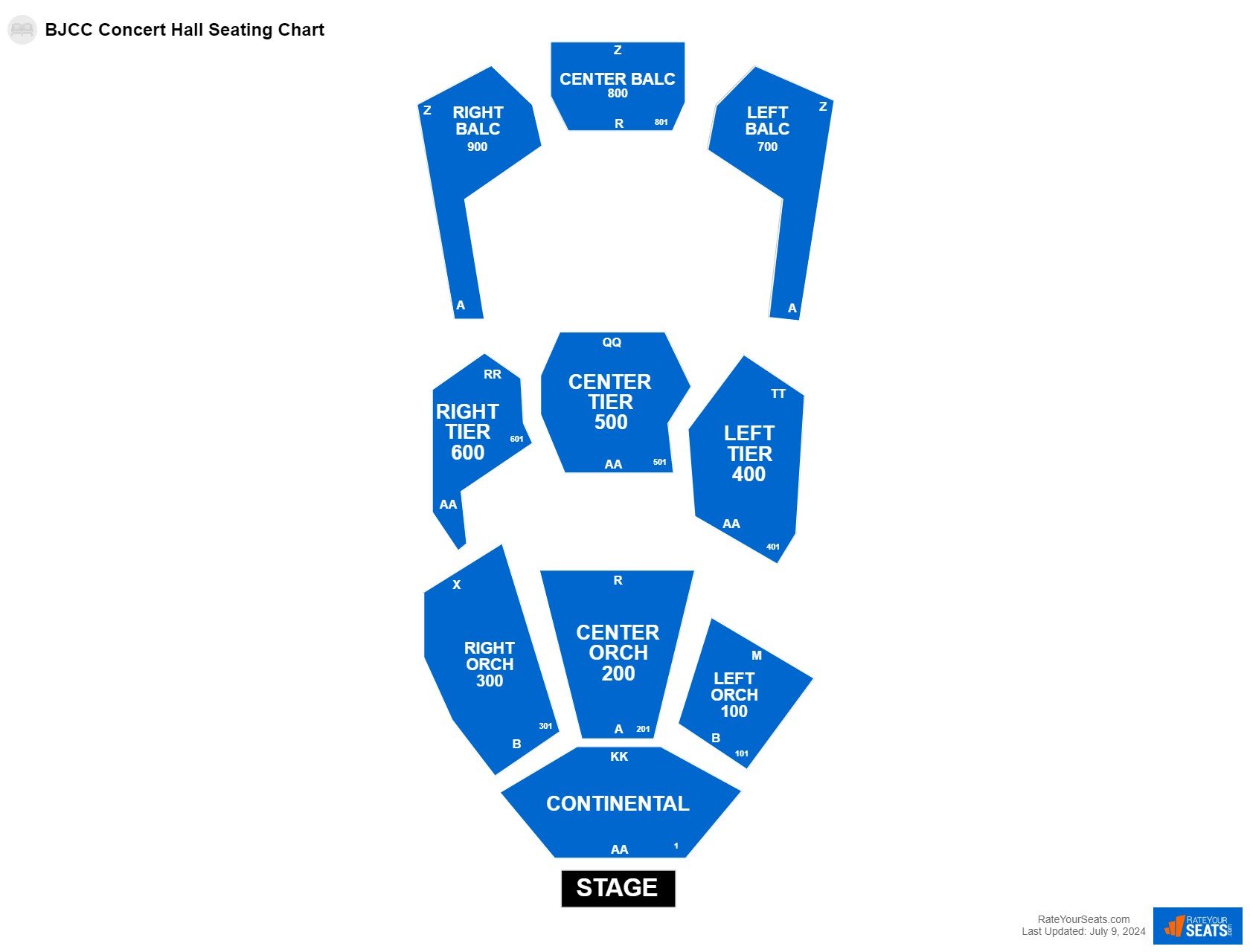BJCC Concert Hall Seating Chart