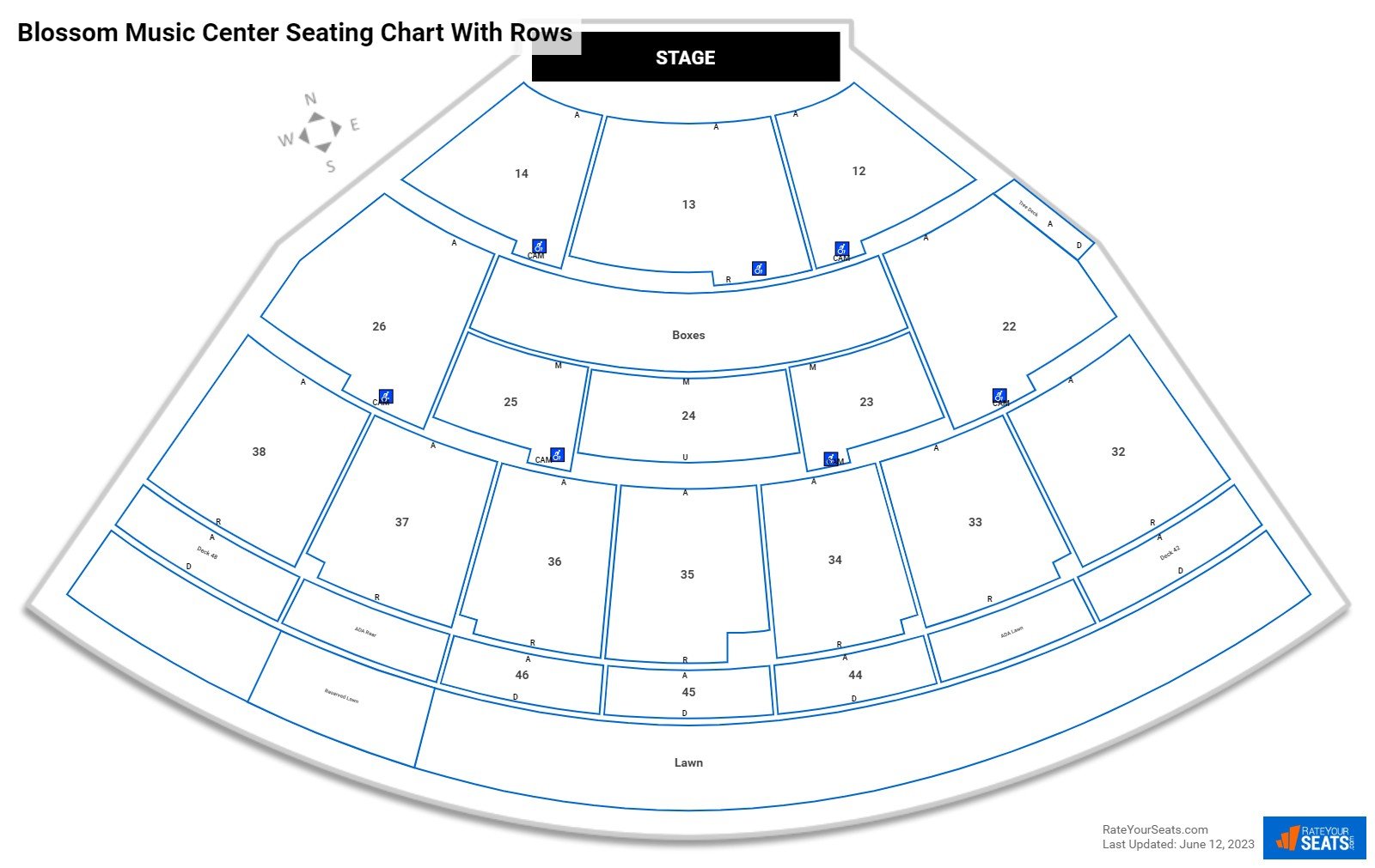 Blossom Music Center Seating Chart