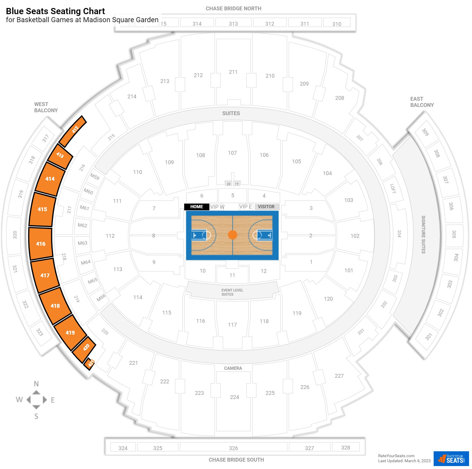 Madison Square Garden Blue Seats