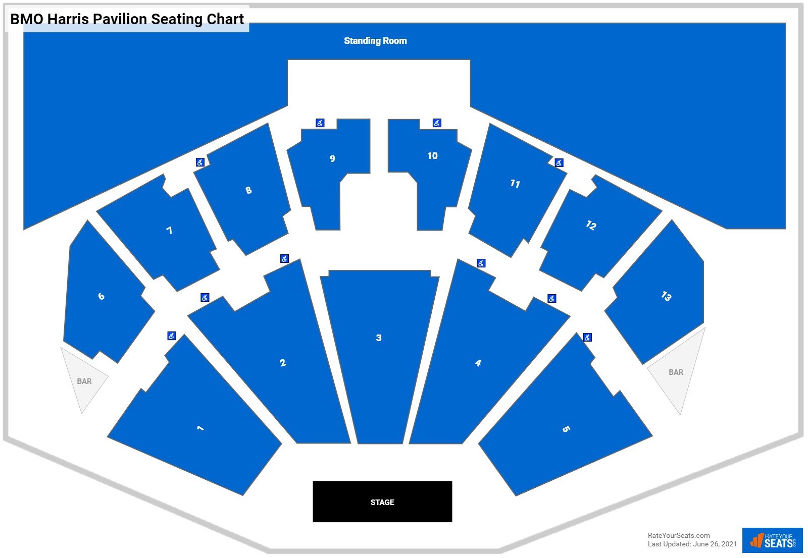 BMO Harris Pavilion Concert Seating Chart