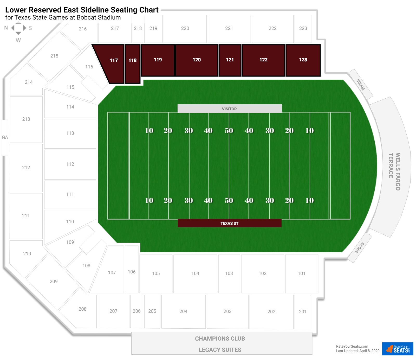 Bobcat Stadium Seating Chart