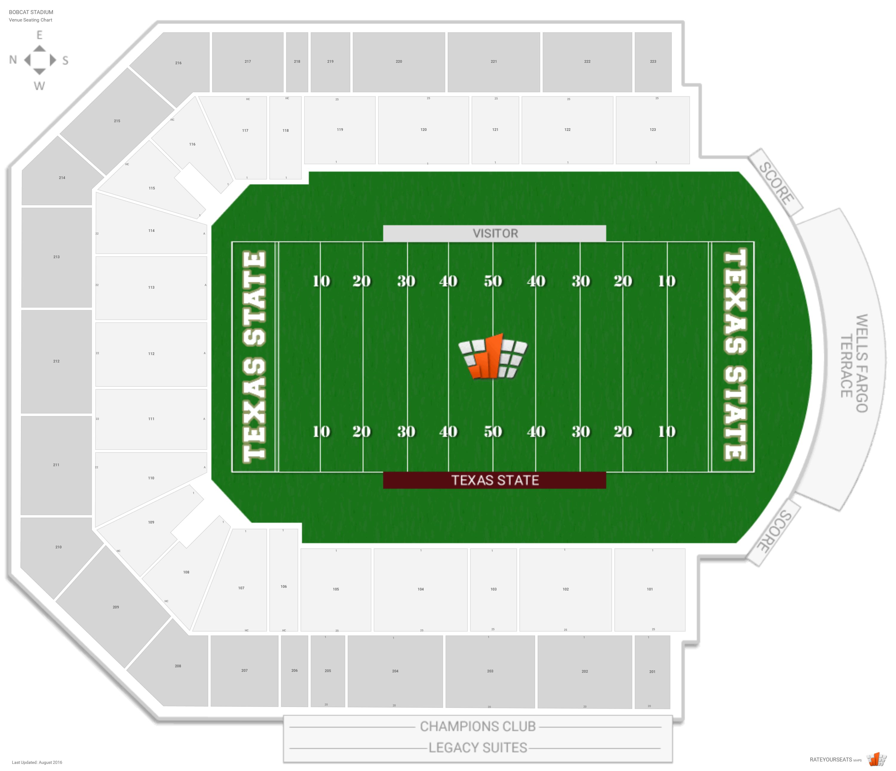 Msu Bobcat Football Stadium Seating Chart