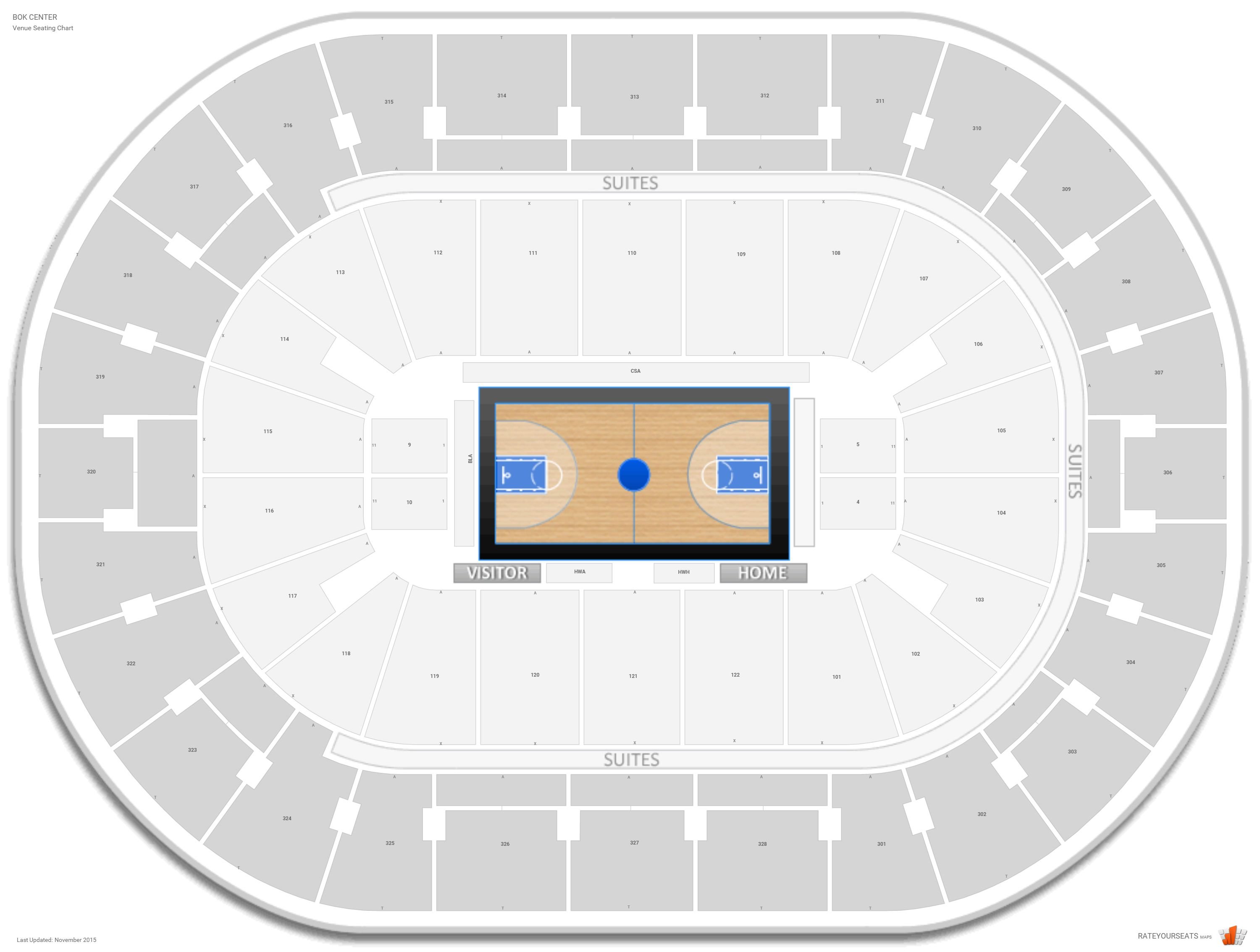 Bok Center Tulsa Ok Seating Chart