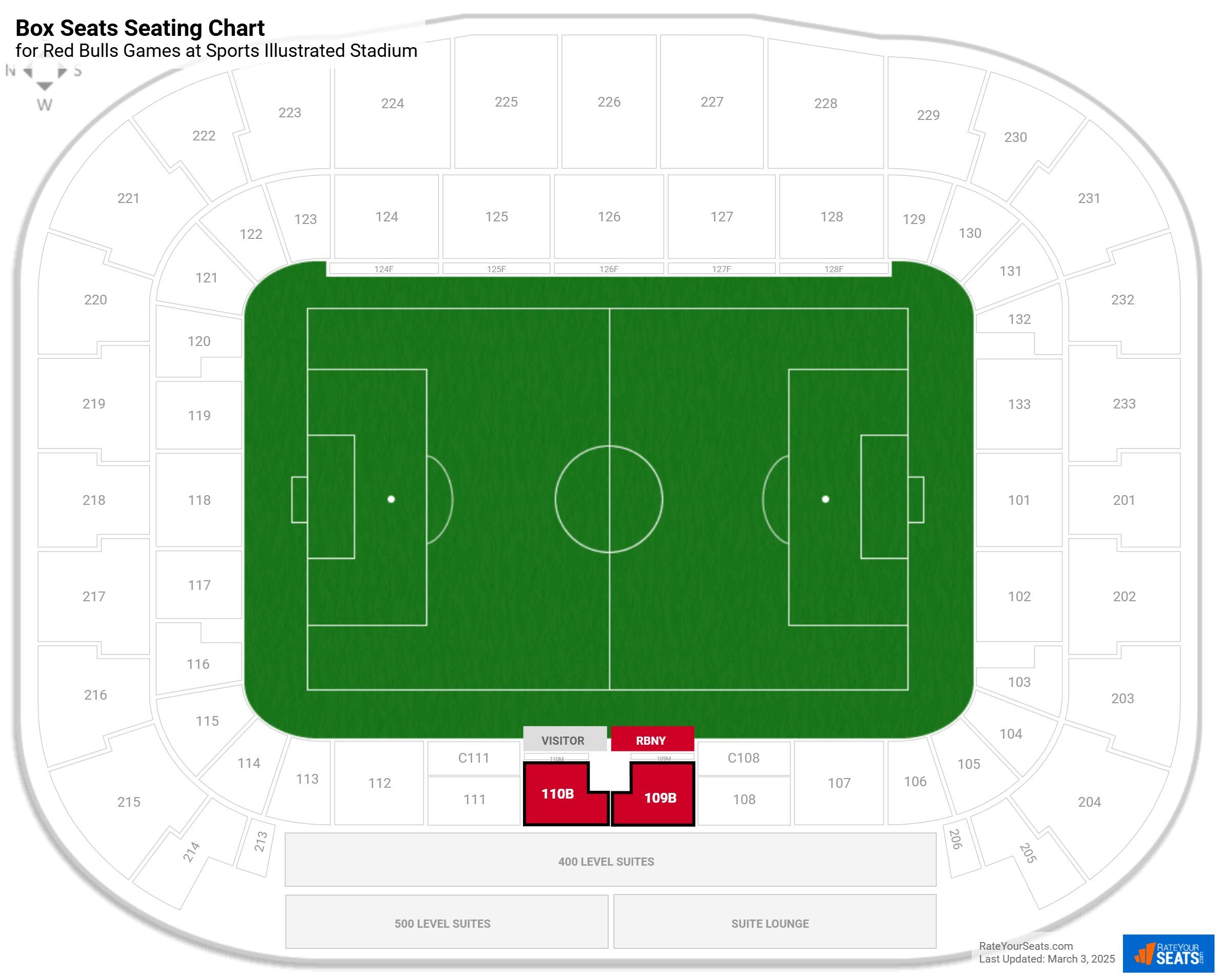click to enlarge Red Bulls Box Seats Seating Chart at Sports Illustrated Stadium