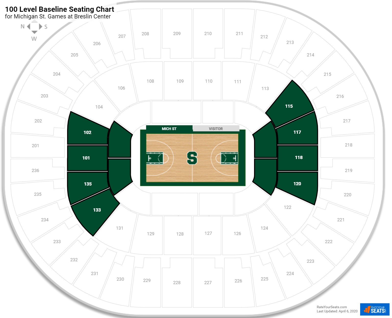 Michigan Seating Chart