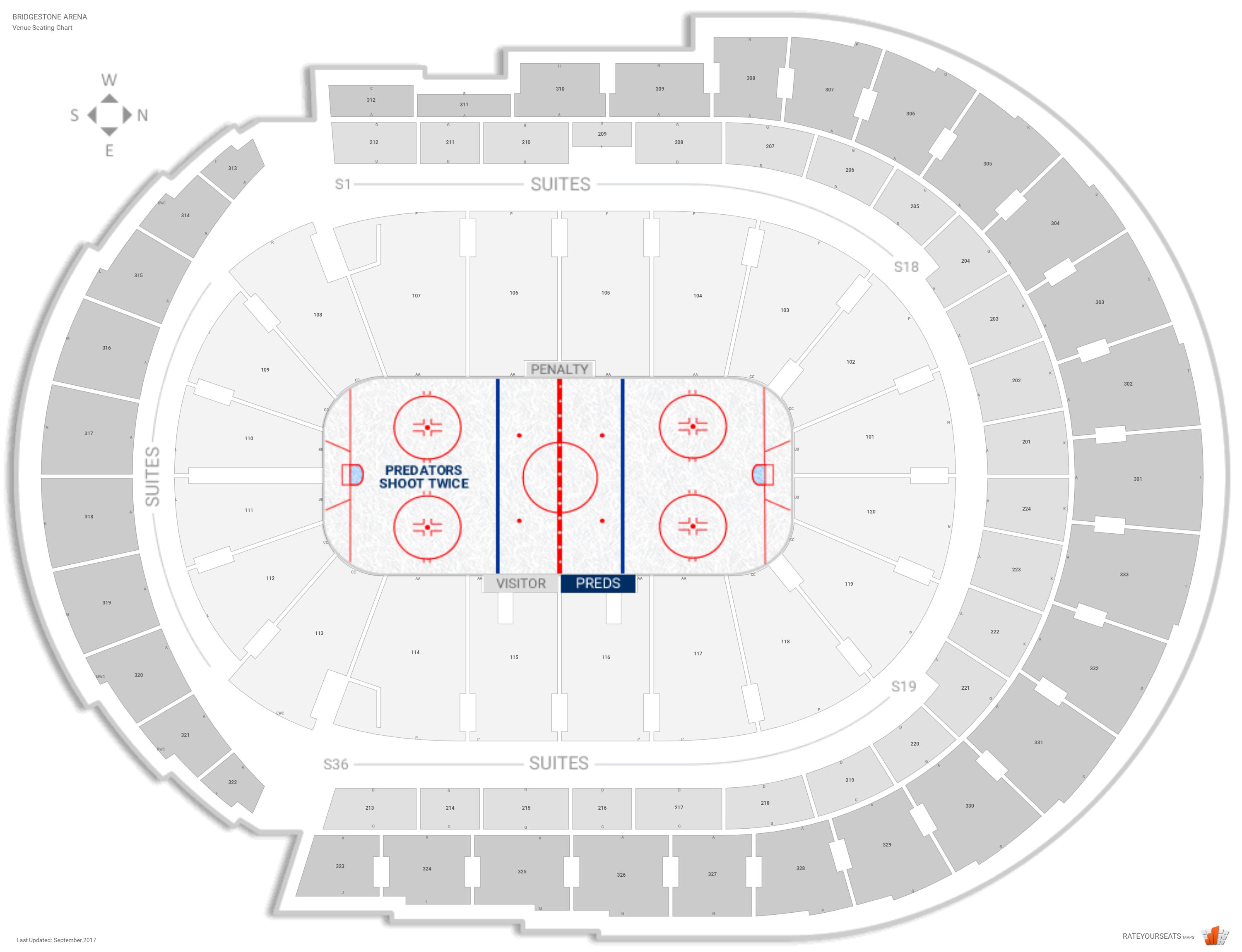 Bridgestone Seating Chart Rows