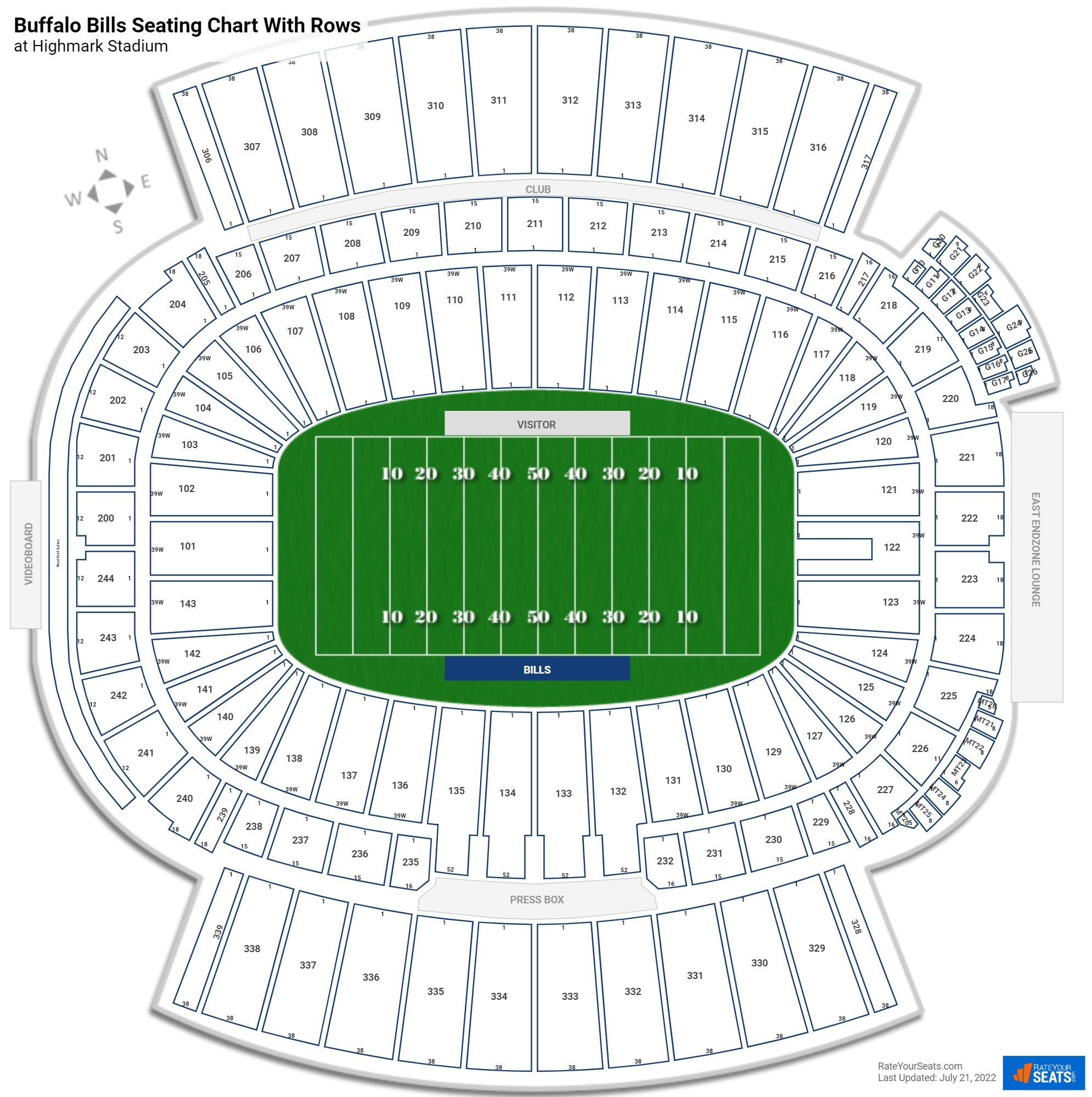 Highmark Stadium Seating Chart