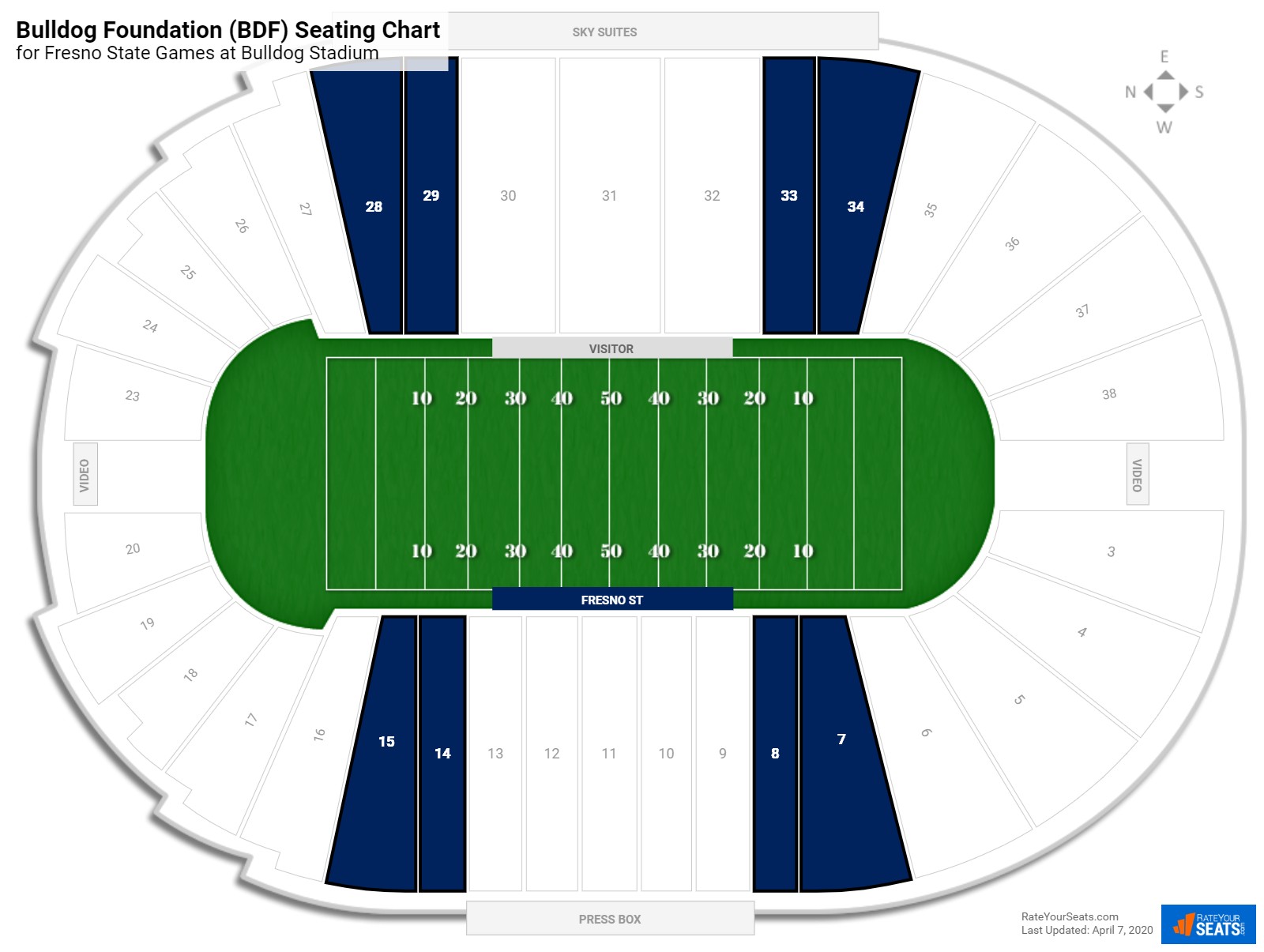 Fresno State Bulldog Stadium Seating Chart