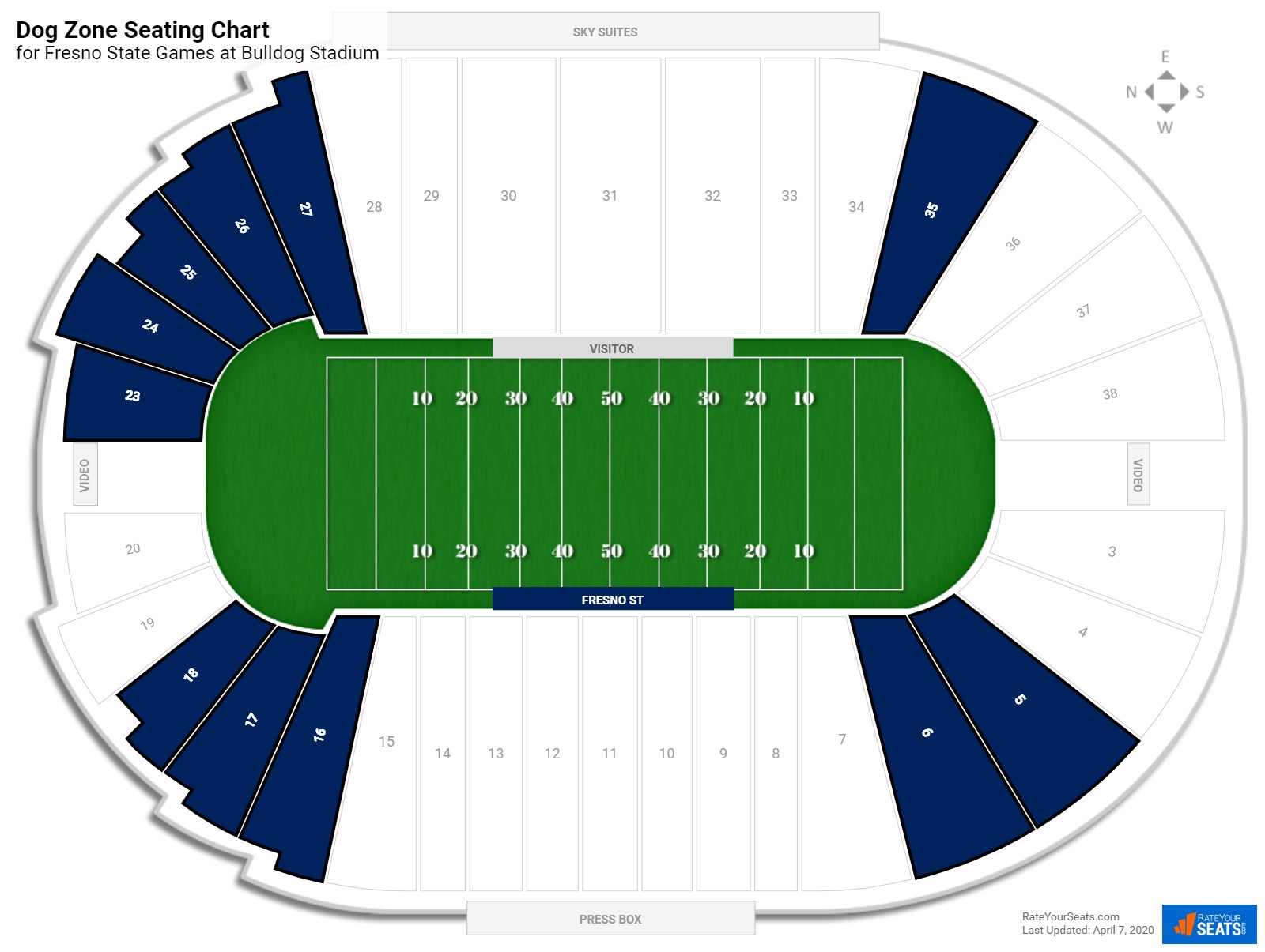 Bulldog Stadium (Fresno State) Seating Guide