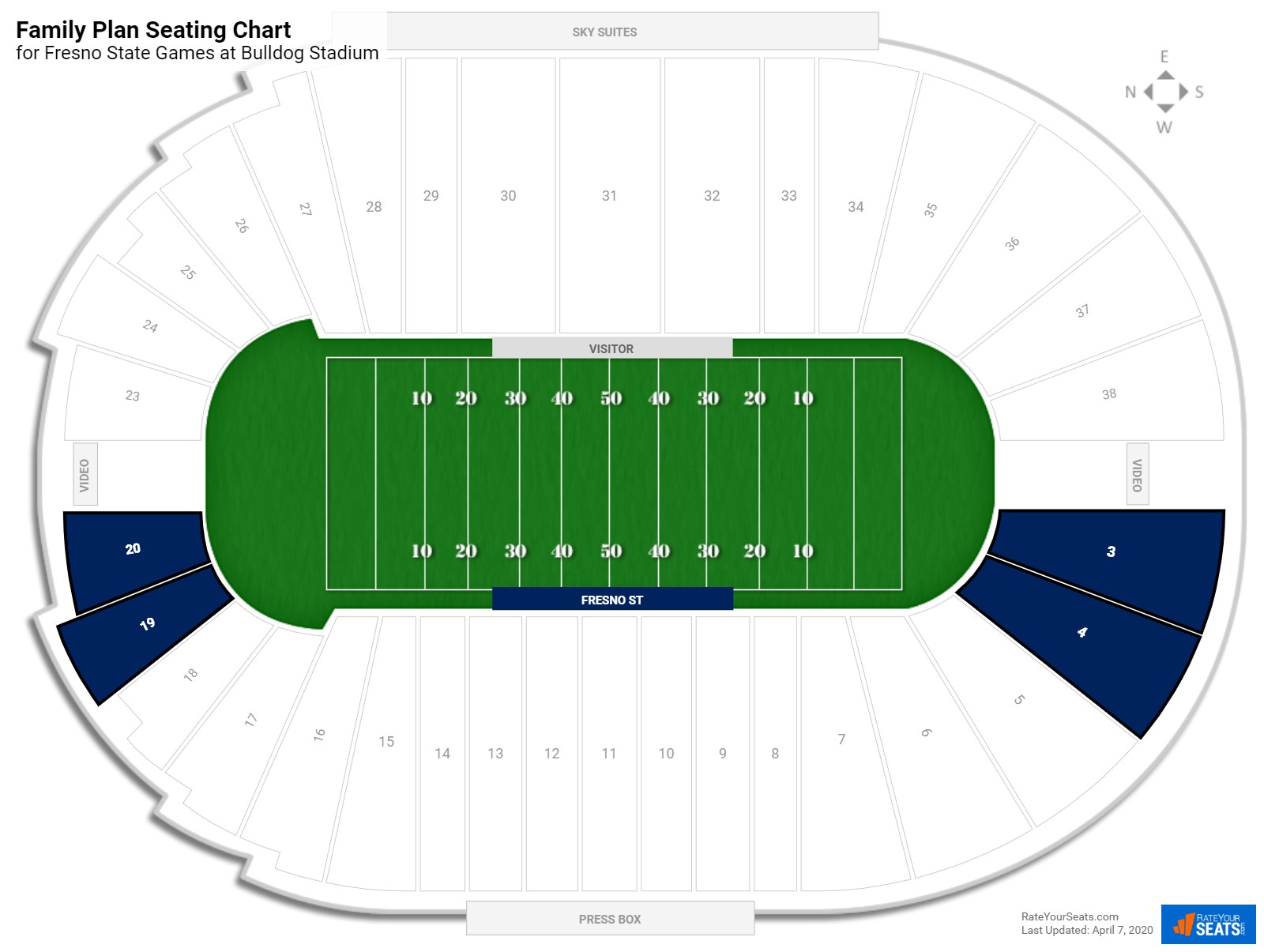 bulldog stadium fresno state seating guide fresno state stadium seating chart