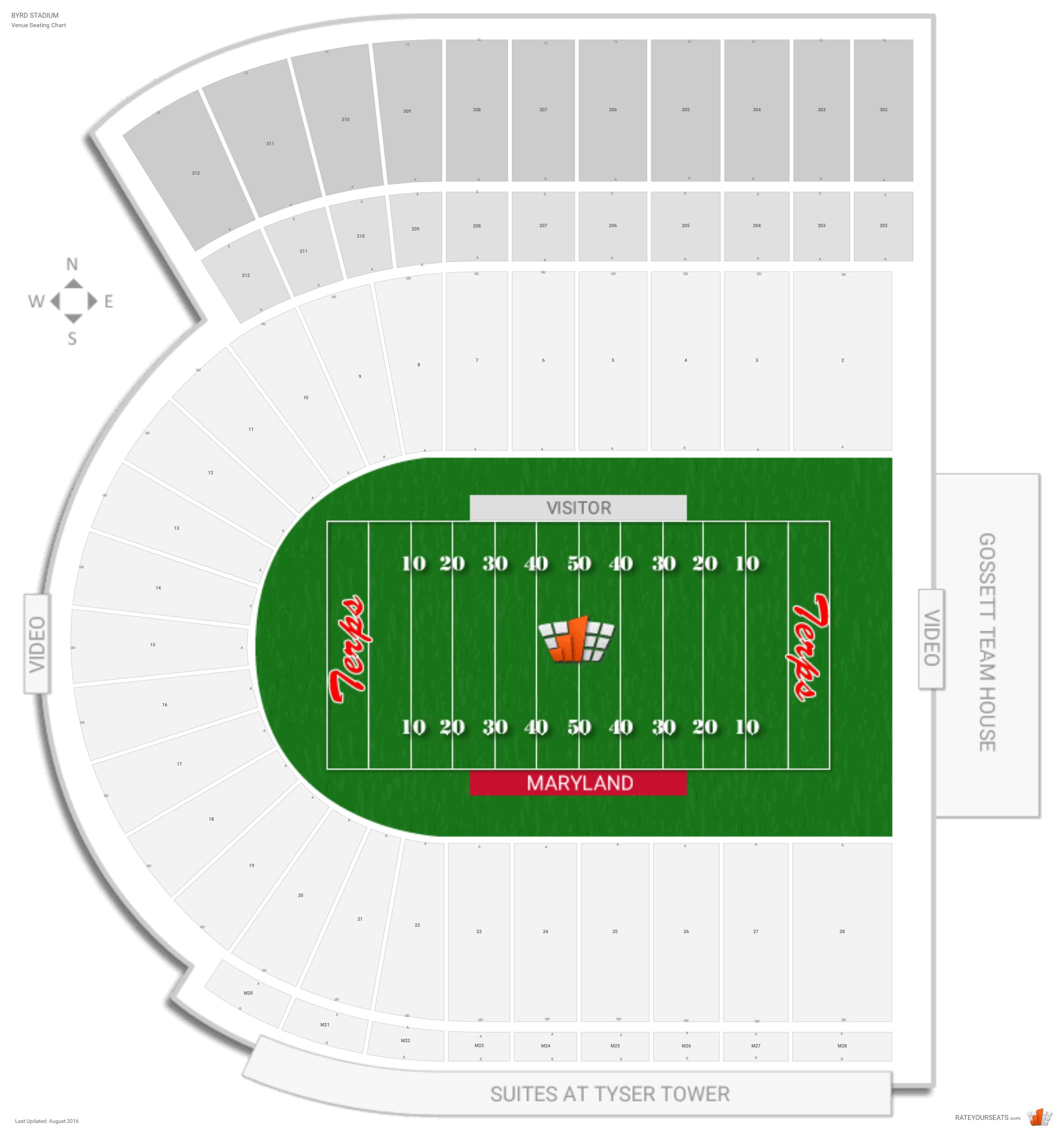 Capital One Field At Byrd Stadium Seating Chart