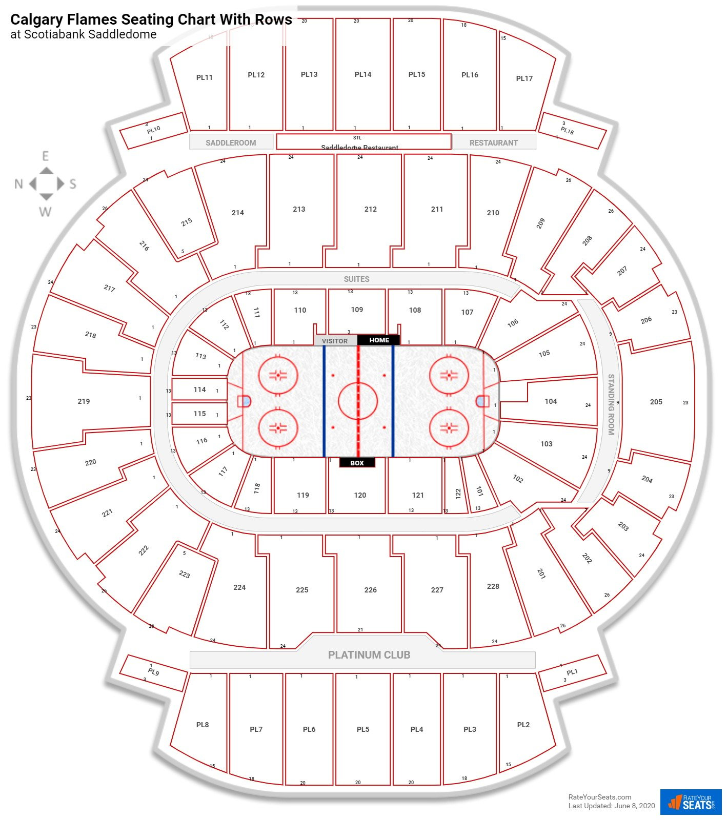 Breakdown Of The Scotiabank Saddledome Seating Chart