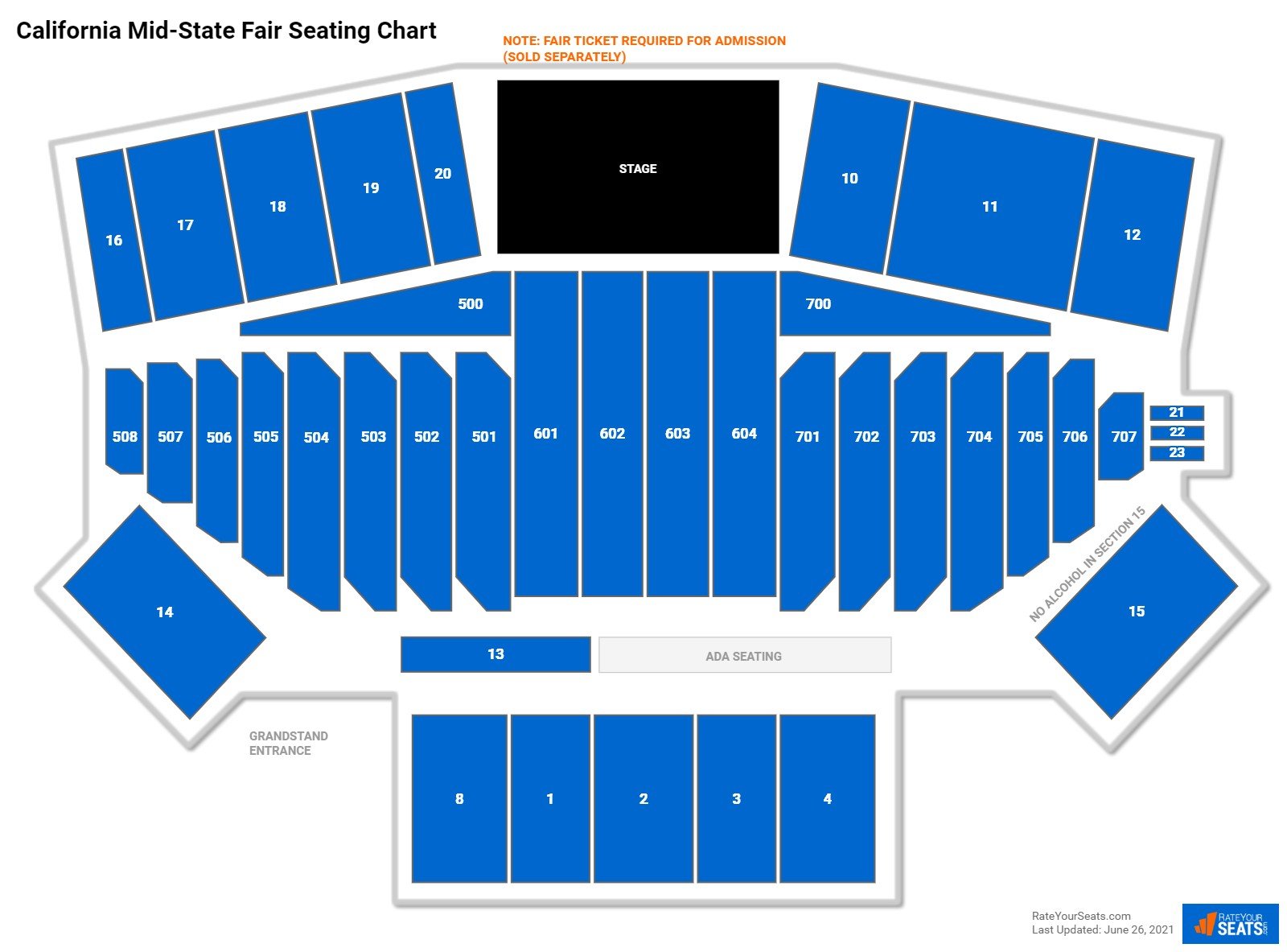 California MidState Fair Seating Chart