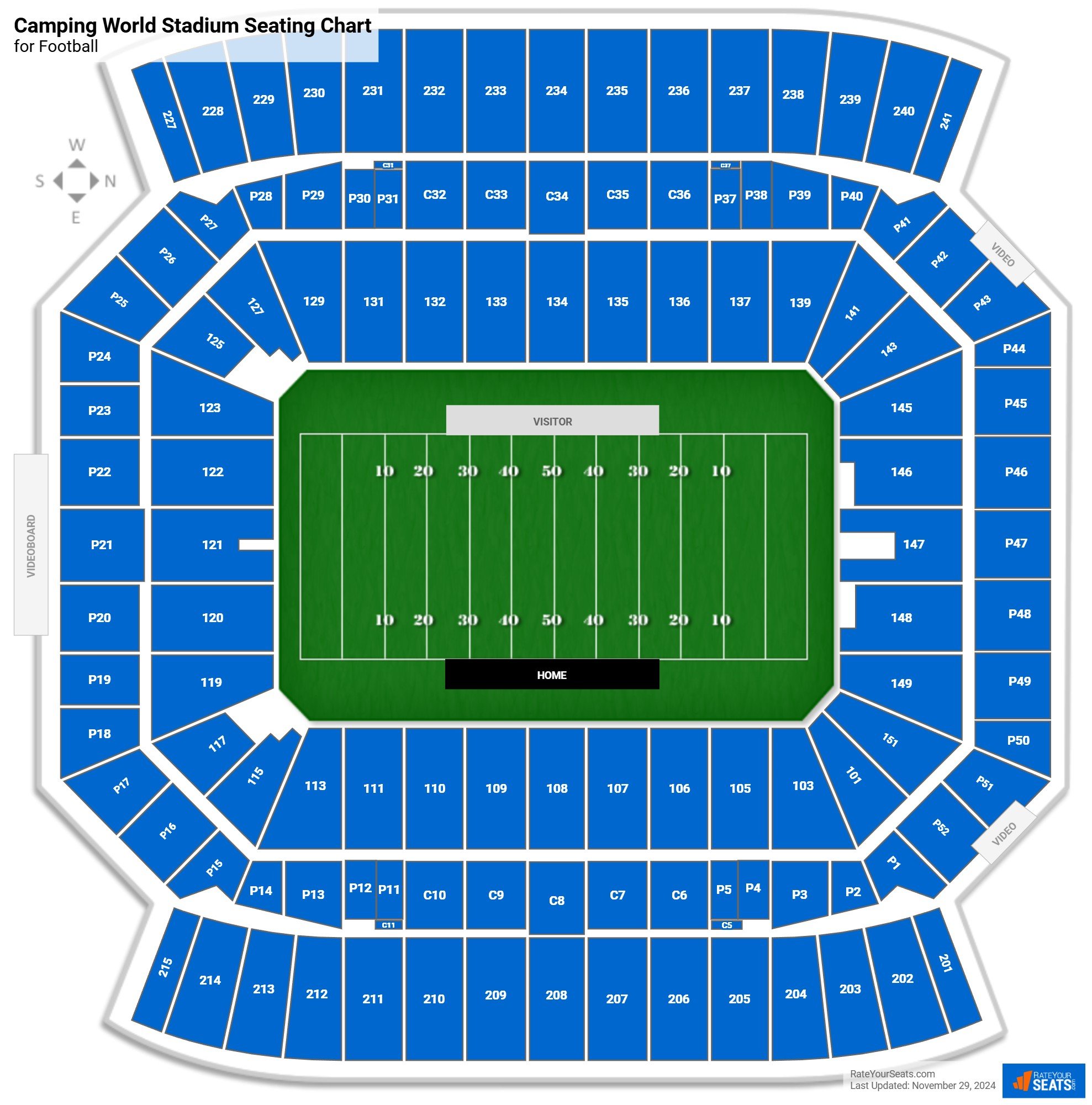 Camping World Stadium Seating Charts Rateyourseats Com