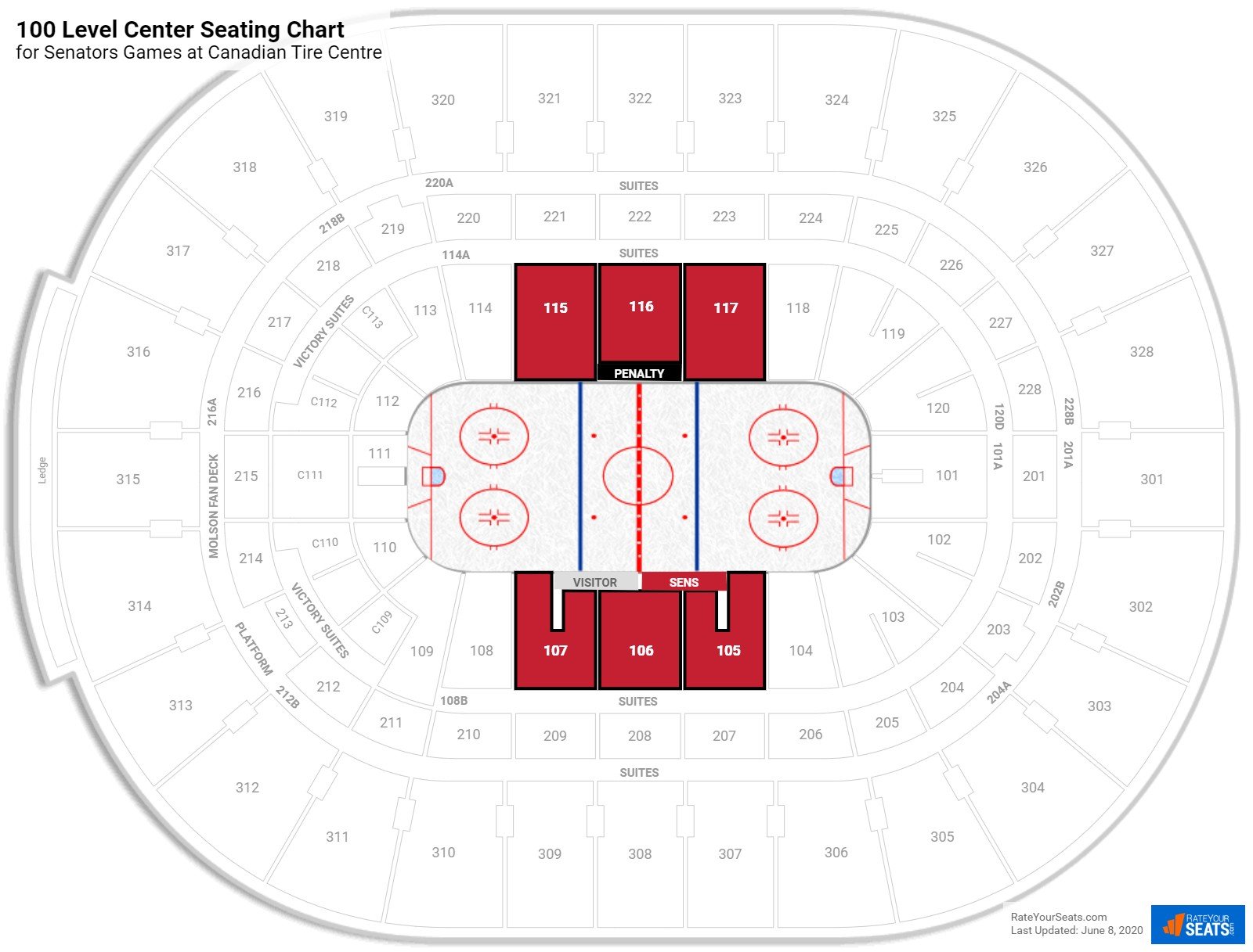 Ottawa Senators Seating Chart View