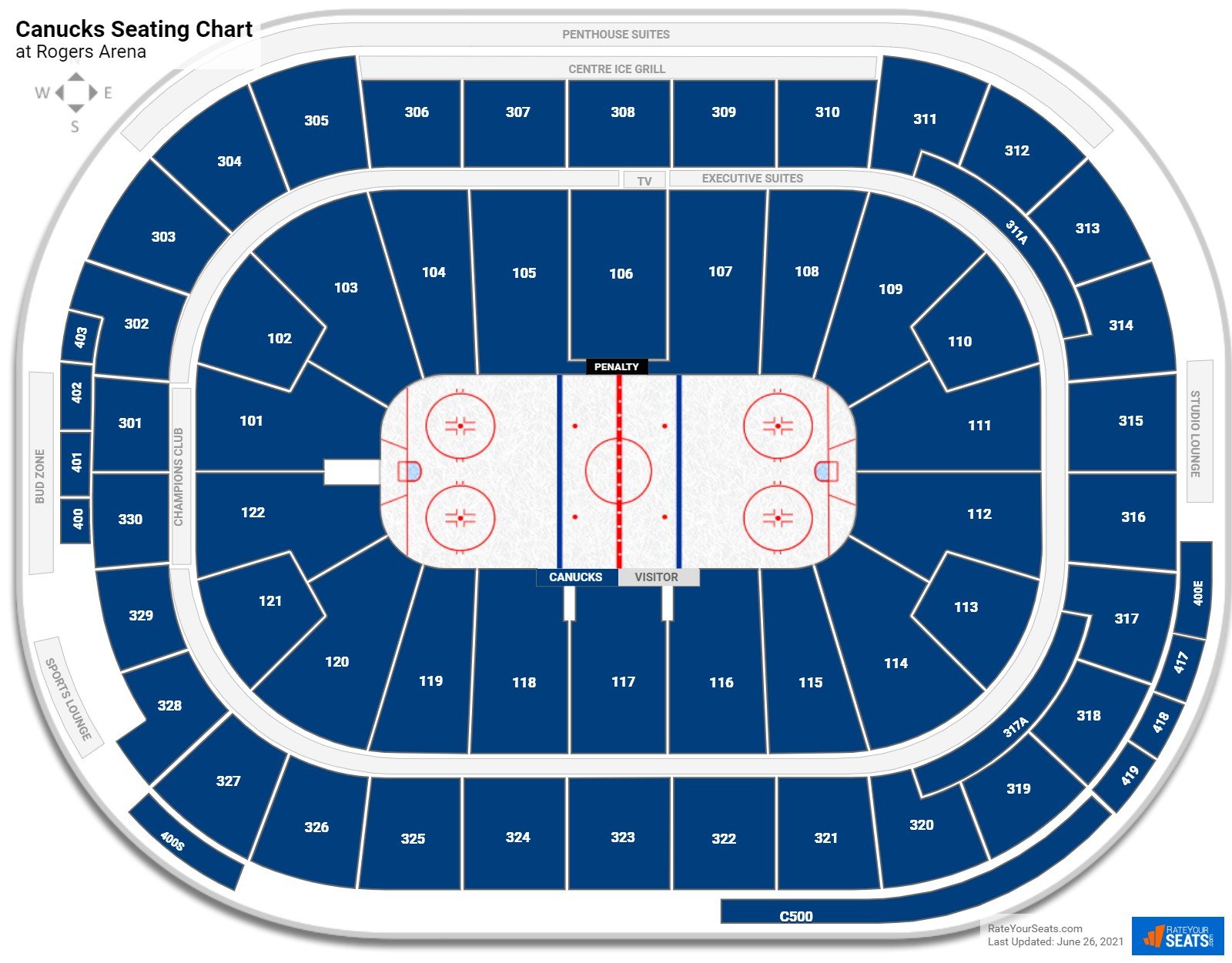 Rogers Arena Seating Charts Rta Com Co