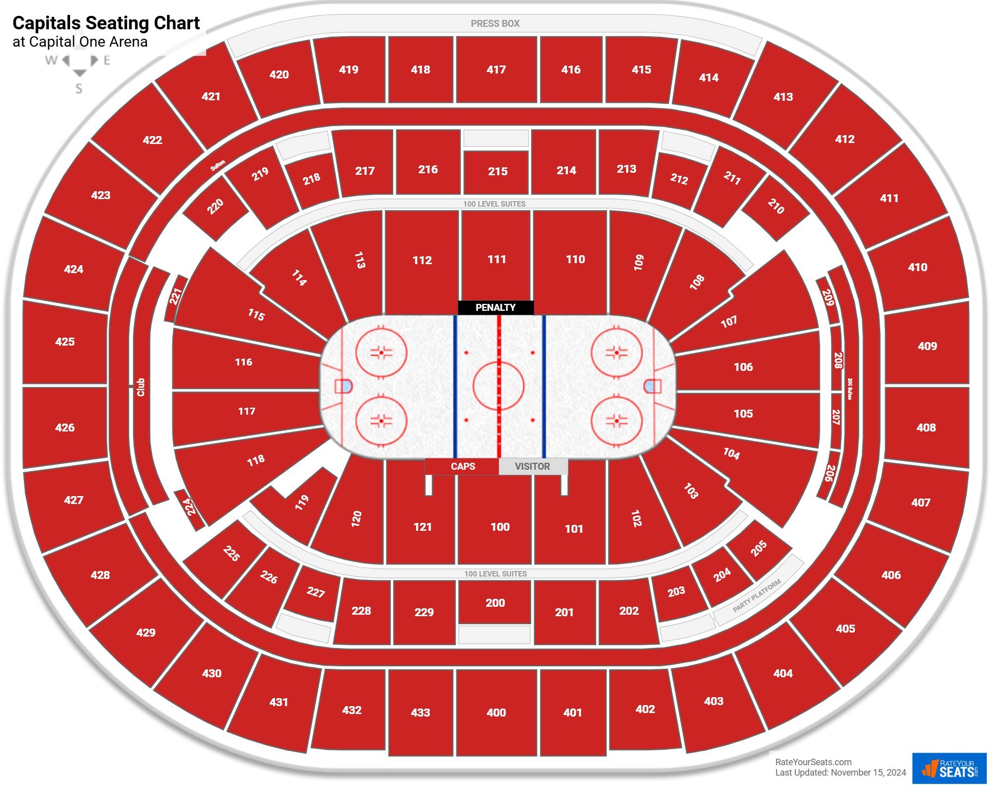 Capital One Arena, Washington DC - Seating Chart View