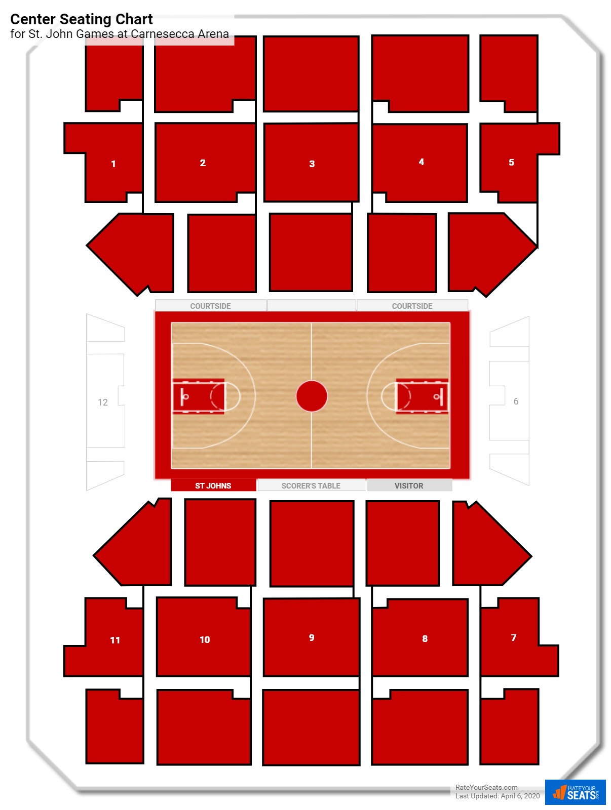 St John Arena Basketball Seating Chart