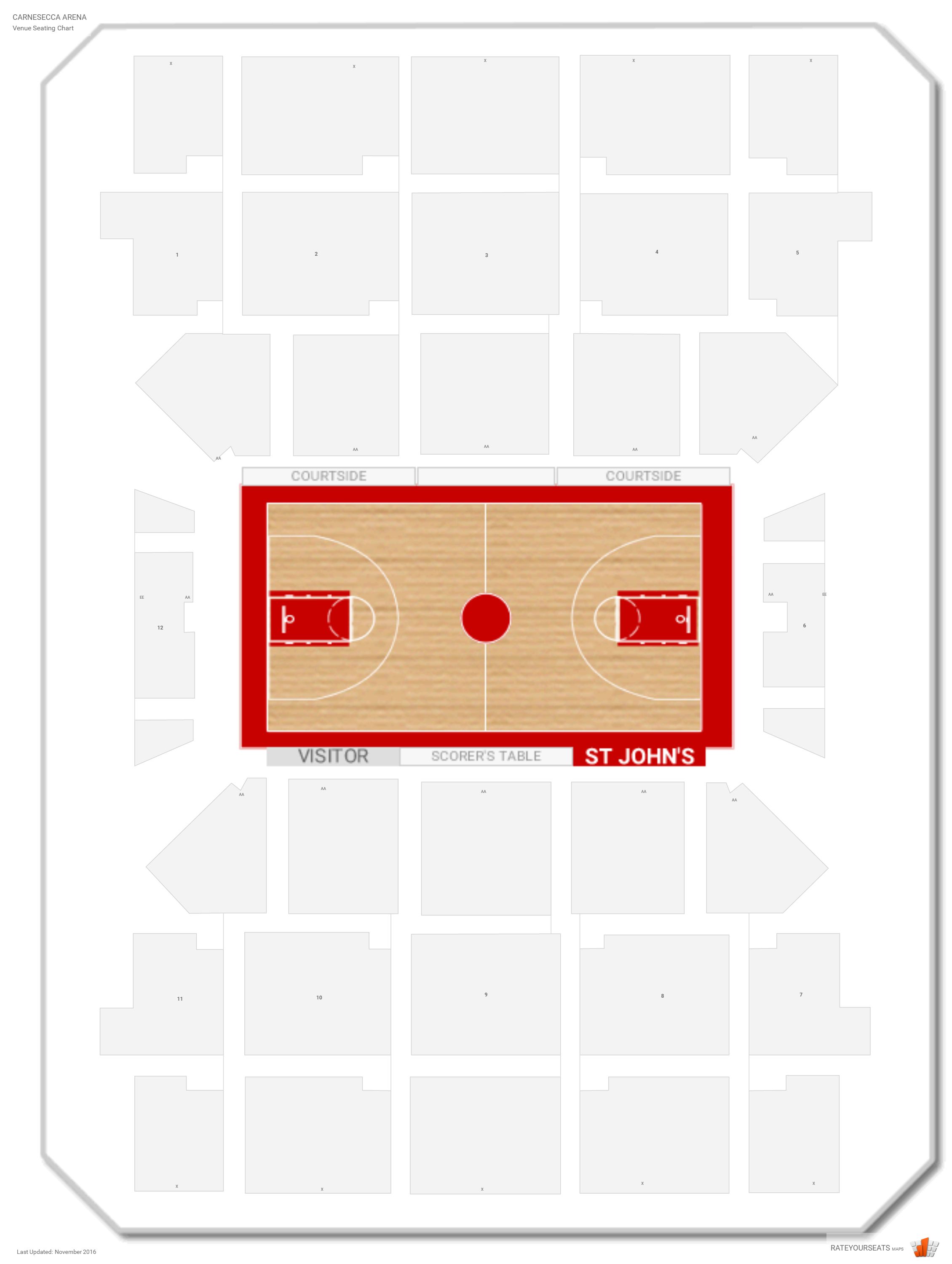 St John S Carnesecca Arena Seating Chart