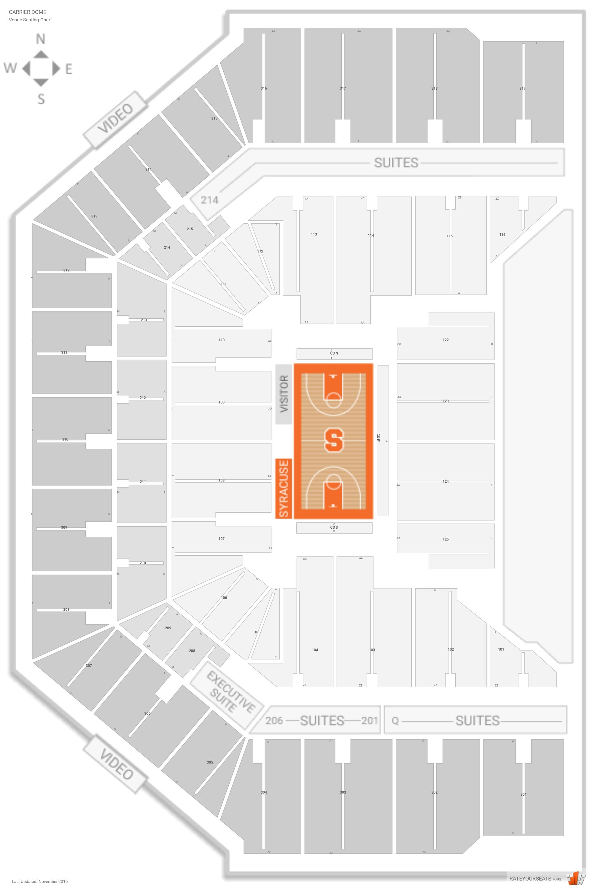 Syracuse Orange Basketball Seating Chart
