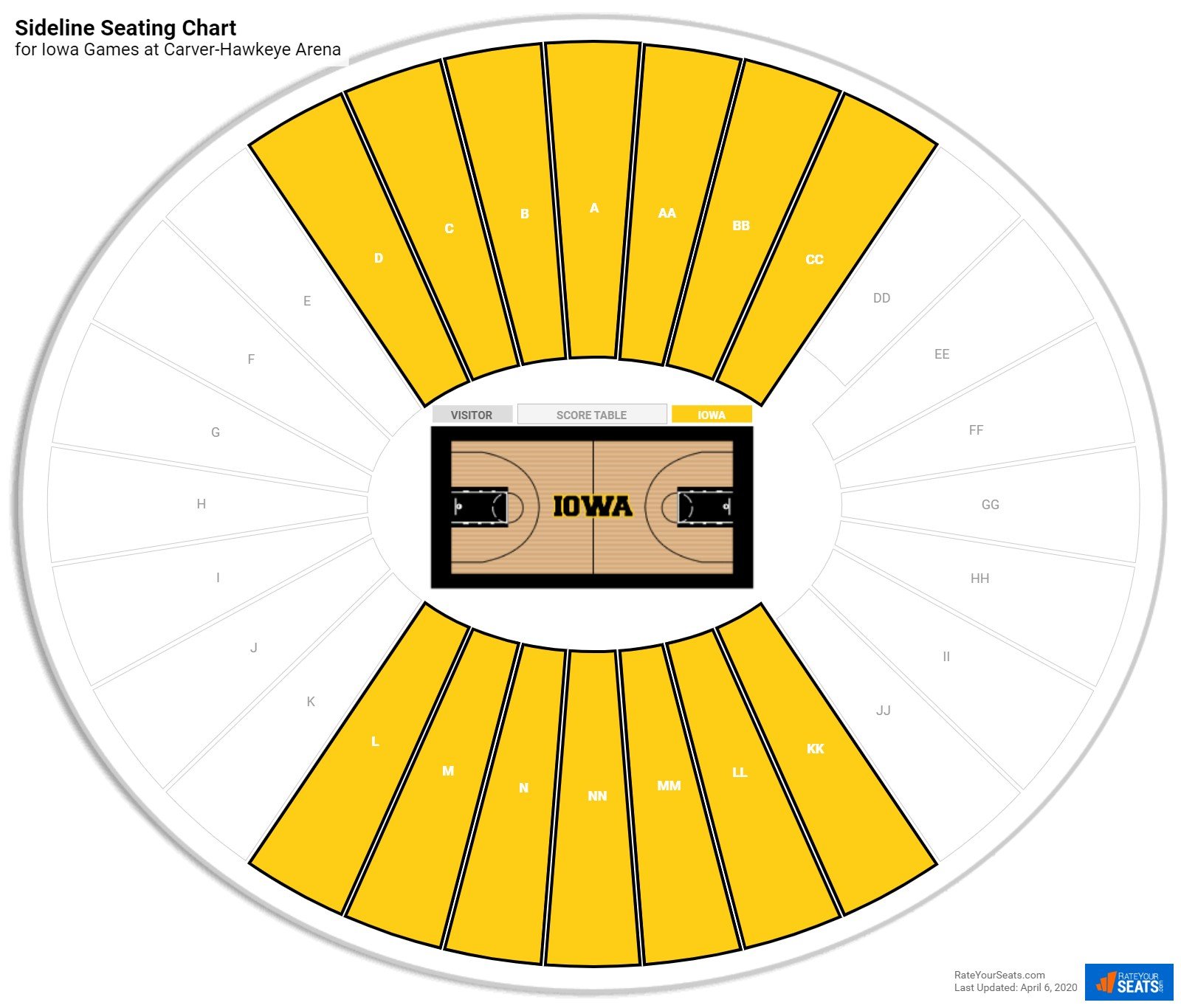 Iowa Basketball Seating Chart