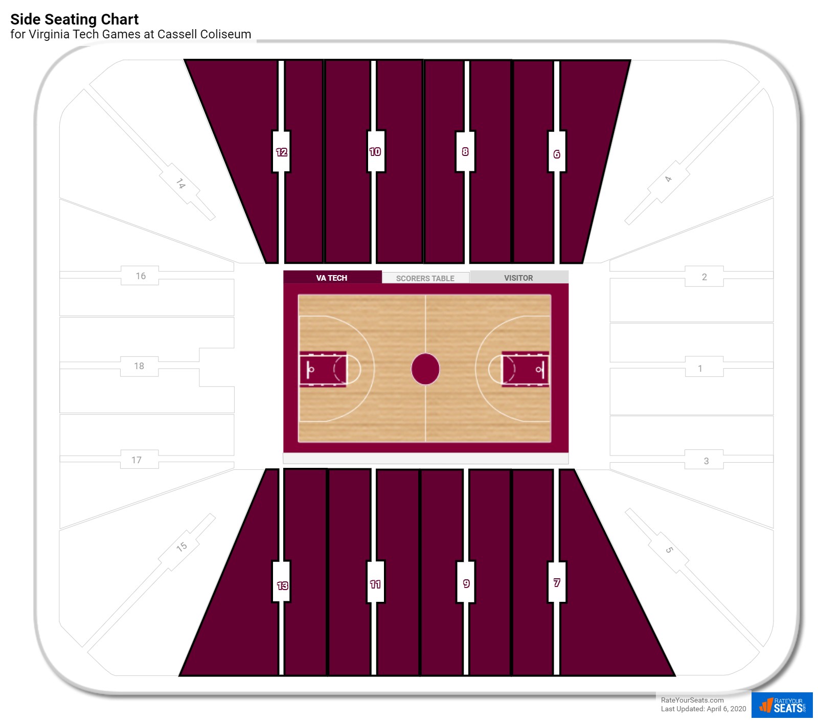 Va Tech Cassell Coliseum Seating Chart