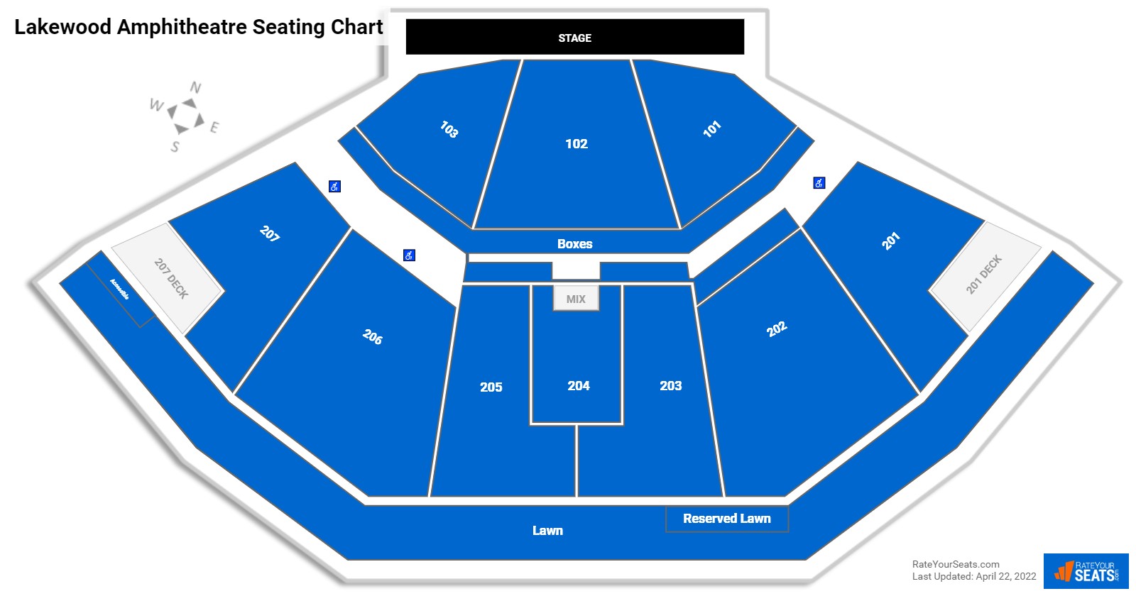 Lakewood Amphitheatre Concert Seating Chart