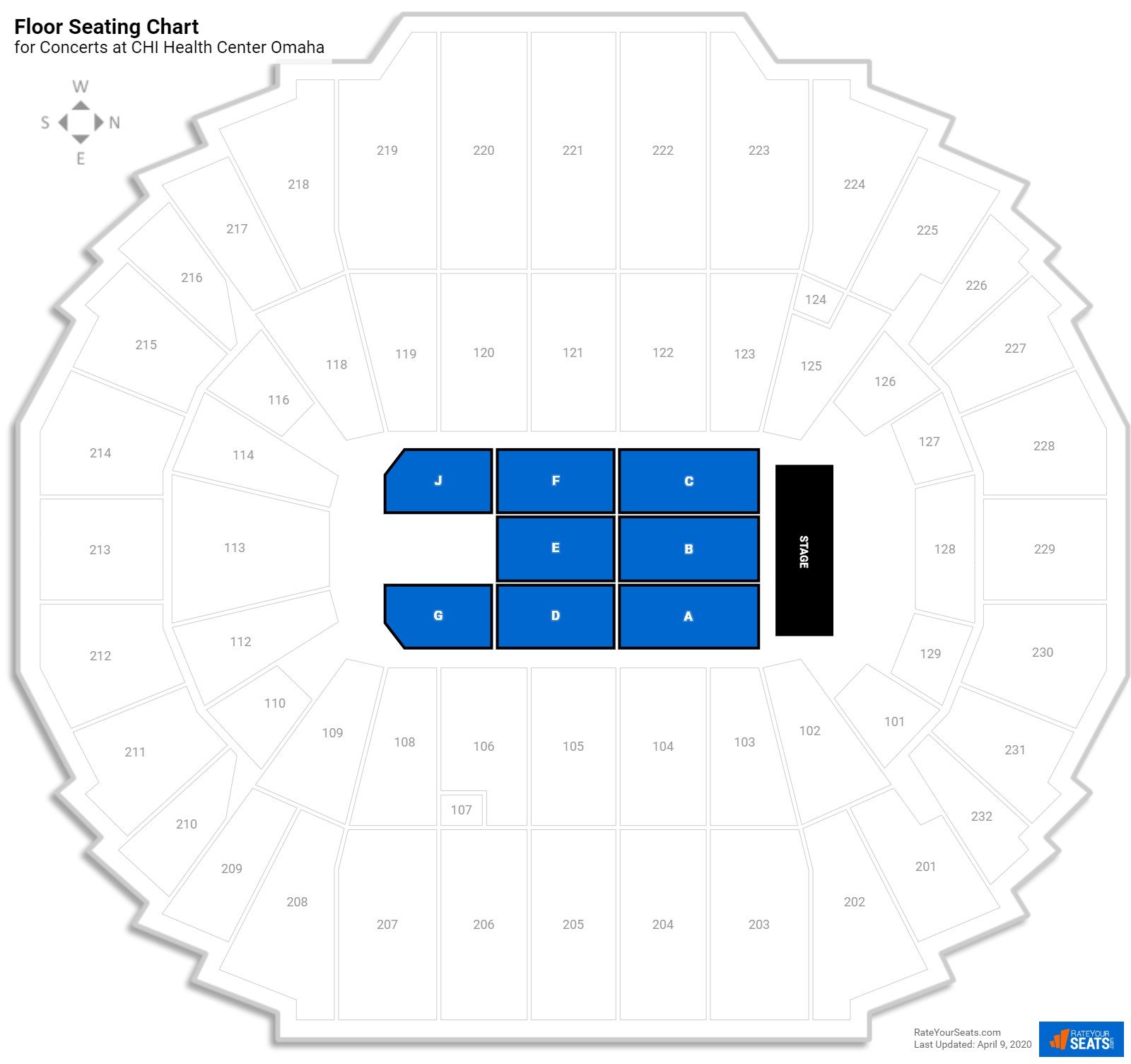 Centurylink Omaha Seating Chart With Rows And Seat Numbers