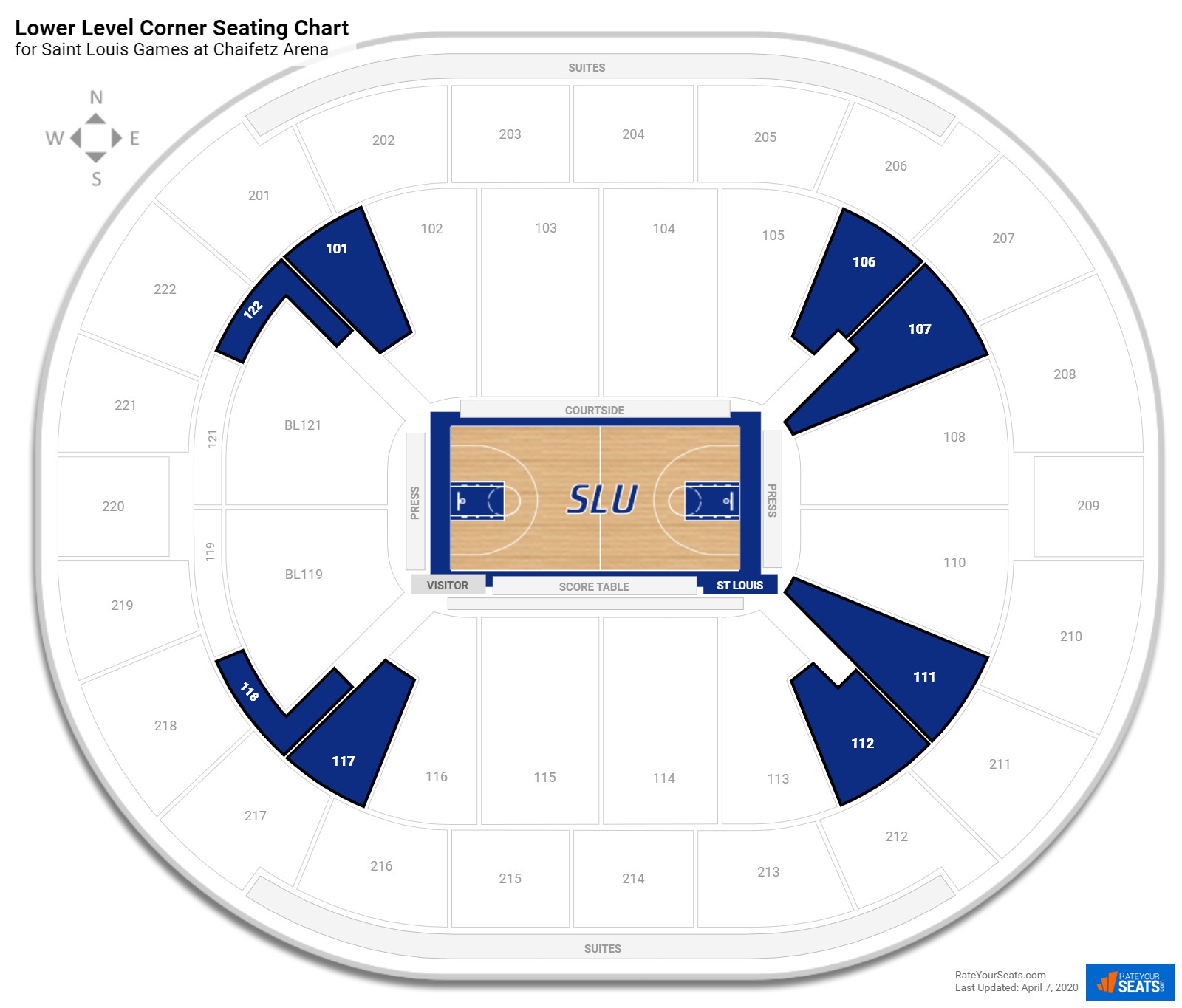 Chaifetz Arena Detailed Seating Chart