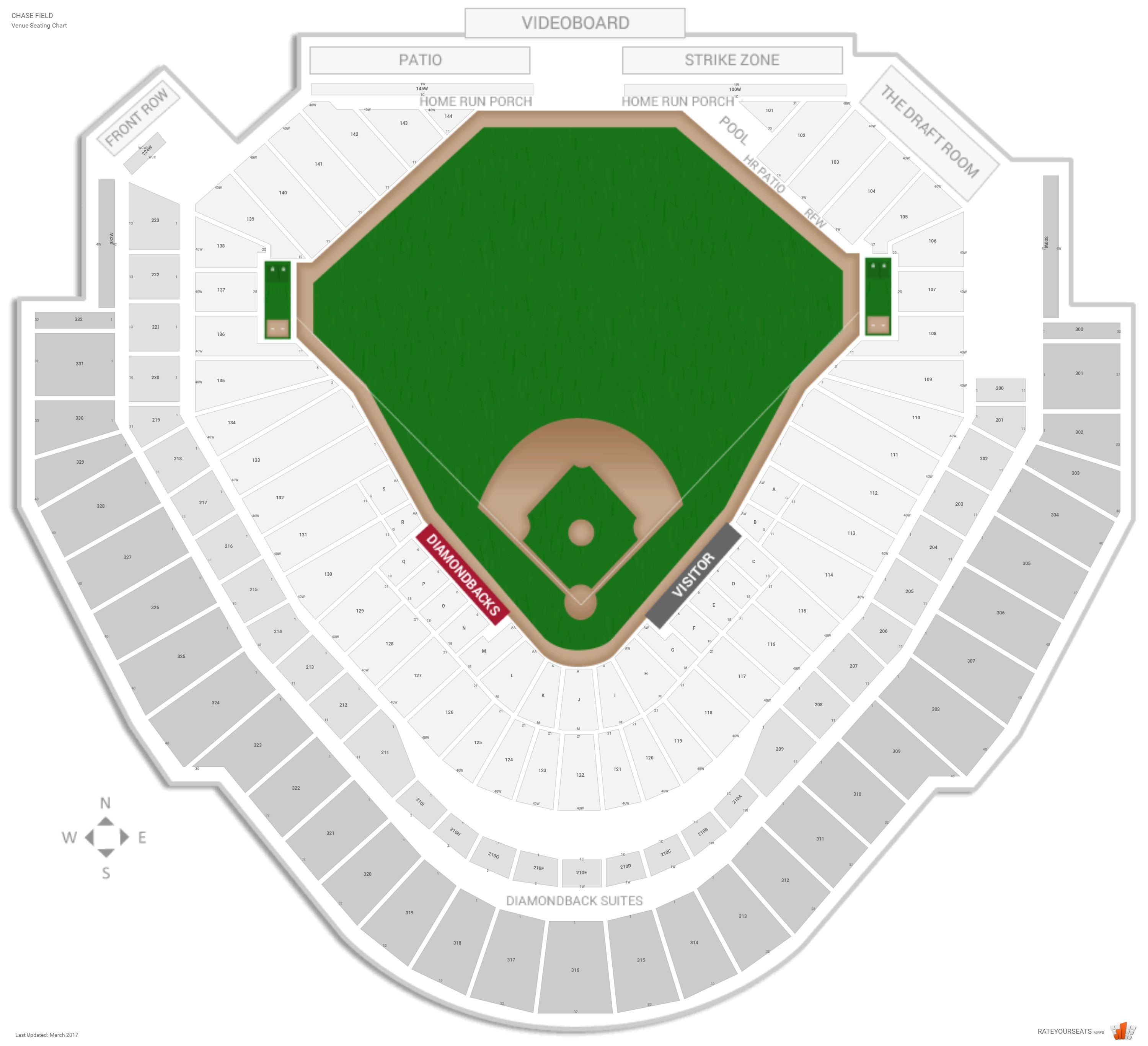 Chase Field Baseball Seating Chart