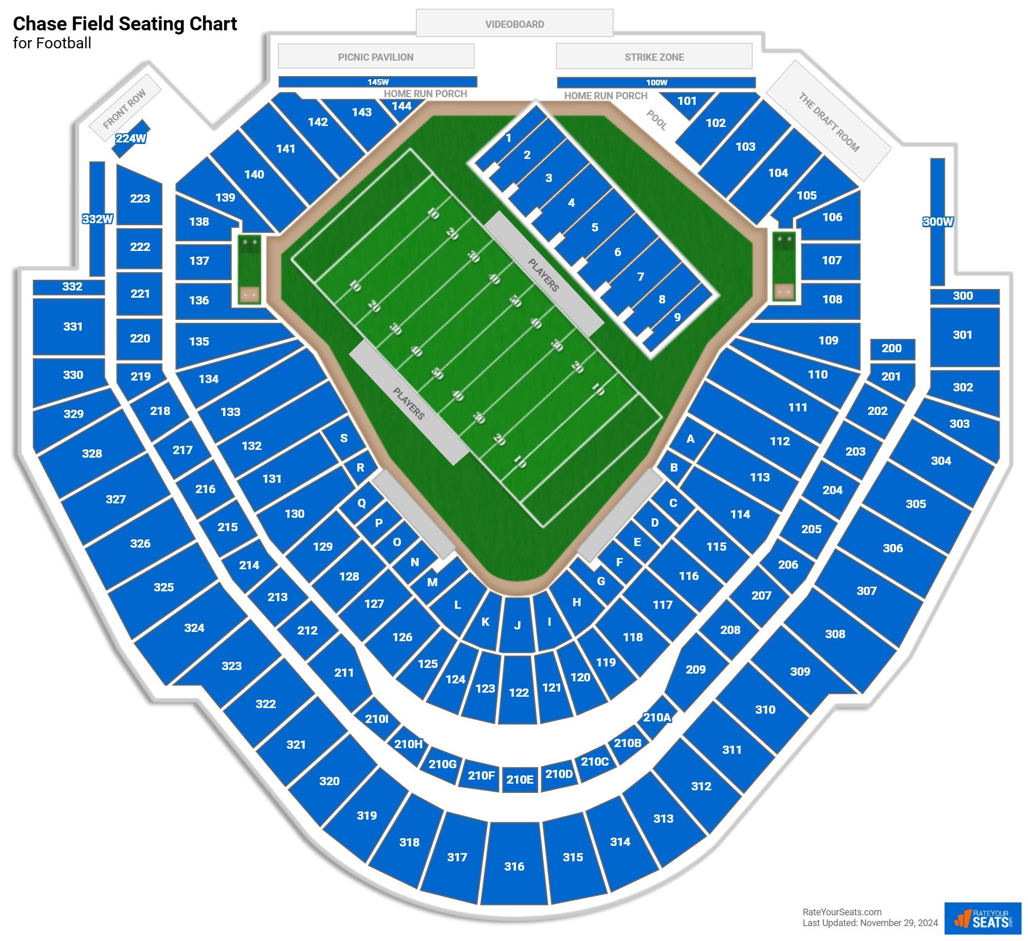 Chase Field Seating Charts