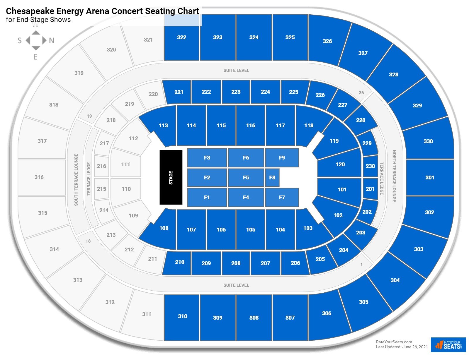 Paycom Center Concert Seating Chart