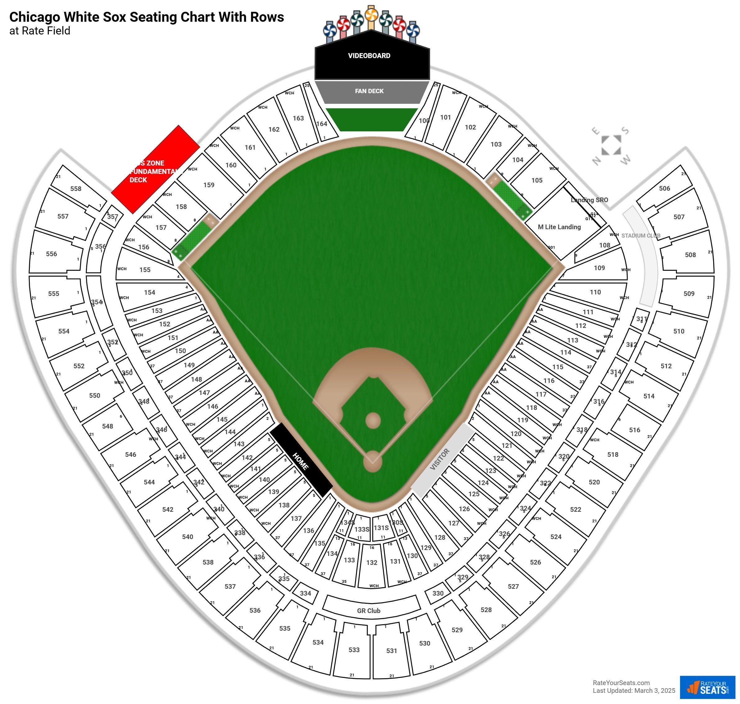 Seat Map, Guaranteed Rate Field