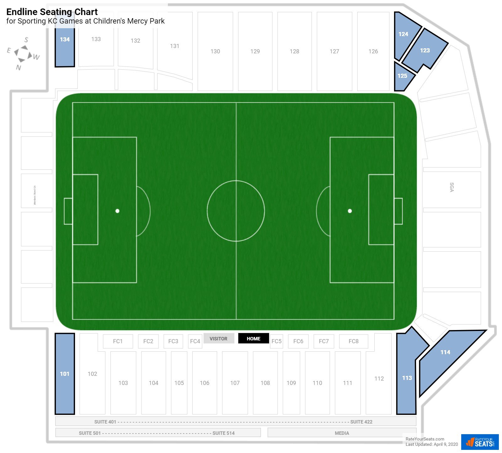 Sporting Park Kansas City Seating Chart