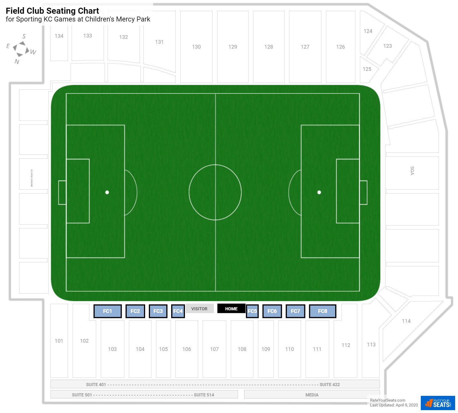 Sporting Park Kansas City Seating Chart