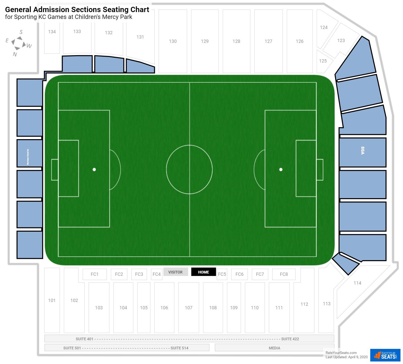 Sporting Park Kansas City Seating Chart