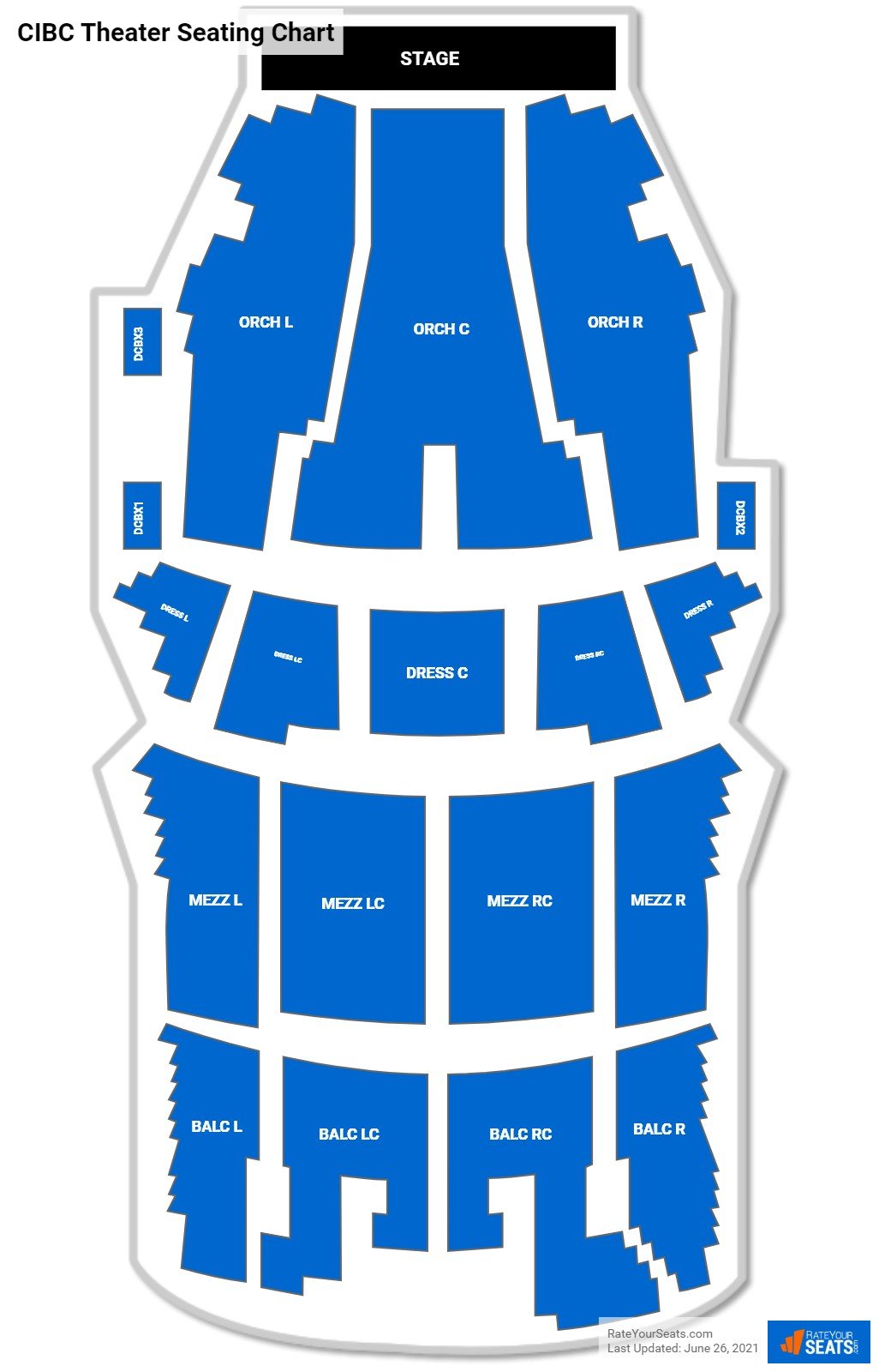 CIBC Theater Theater Seating Chart