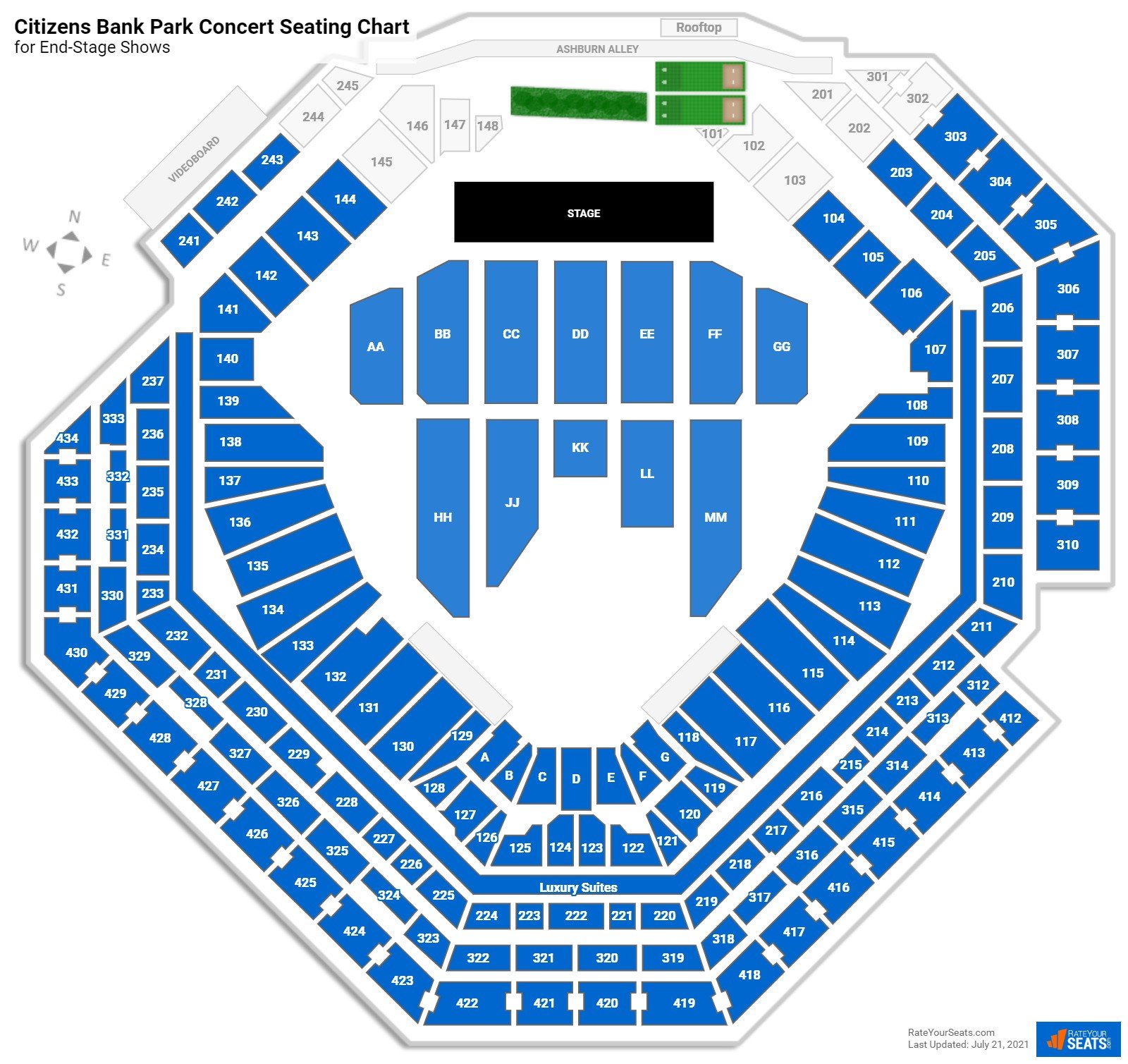 Citizens Bank Park Concert Seating Chart