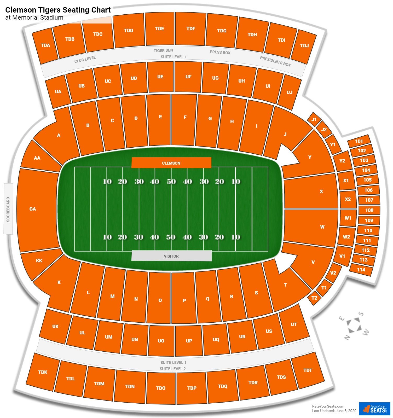 Hillenbrand Memorial Stadium Seating Chart