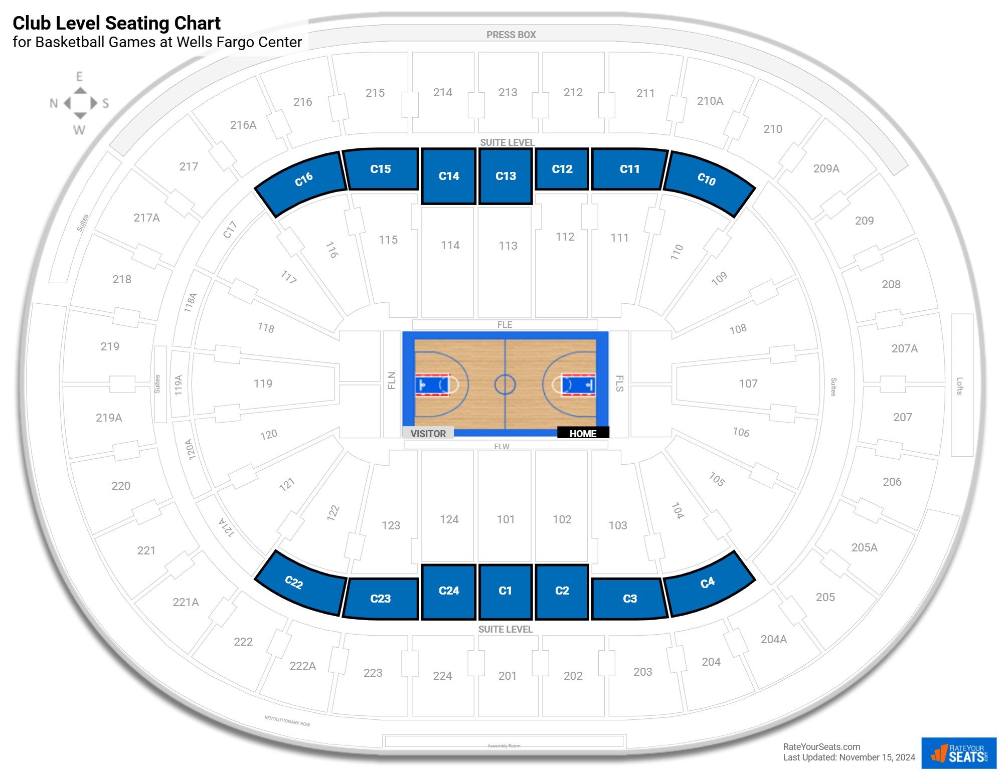 Club Level At Wells Fargo Center Rateyourseats Com