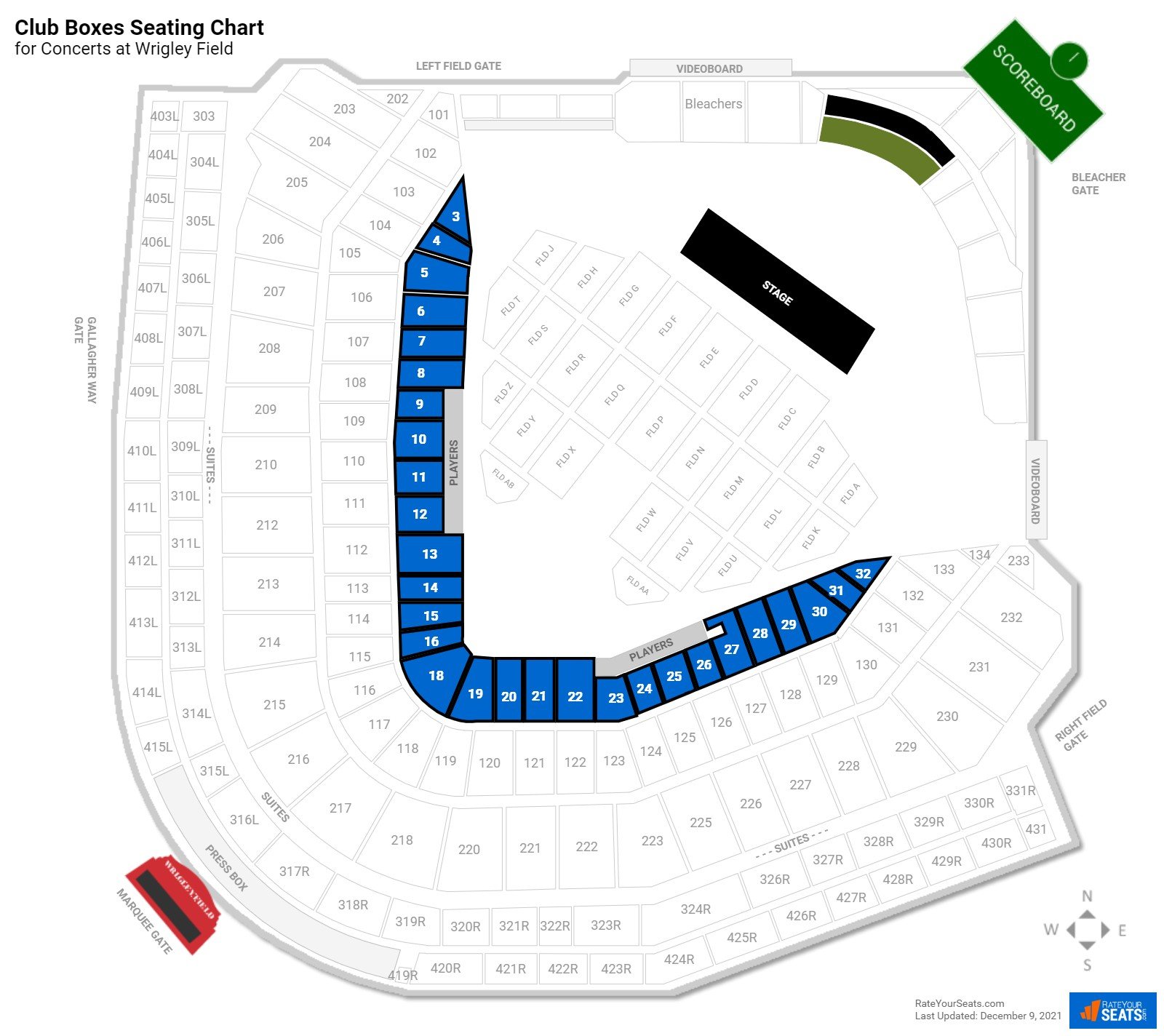 seating chart wrigley field bleachers