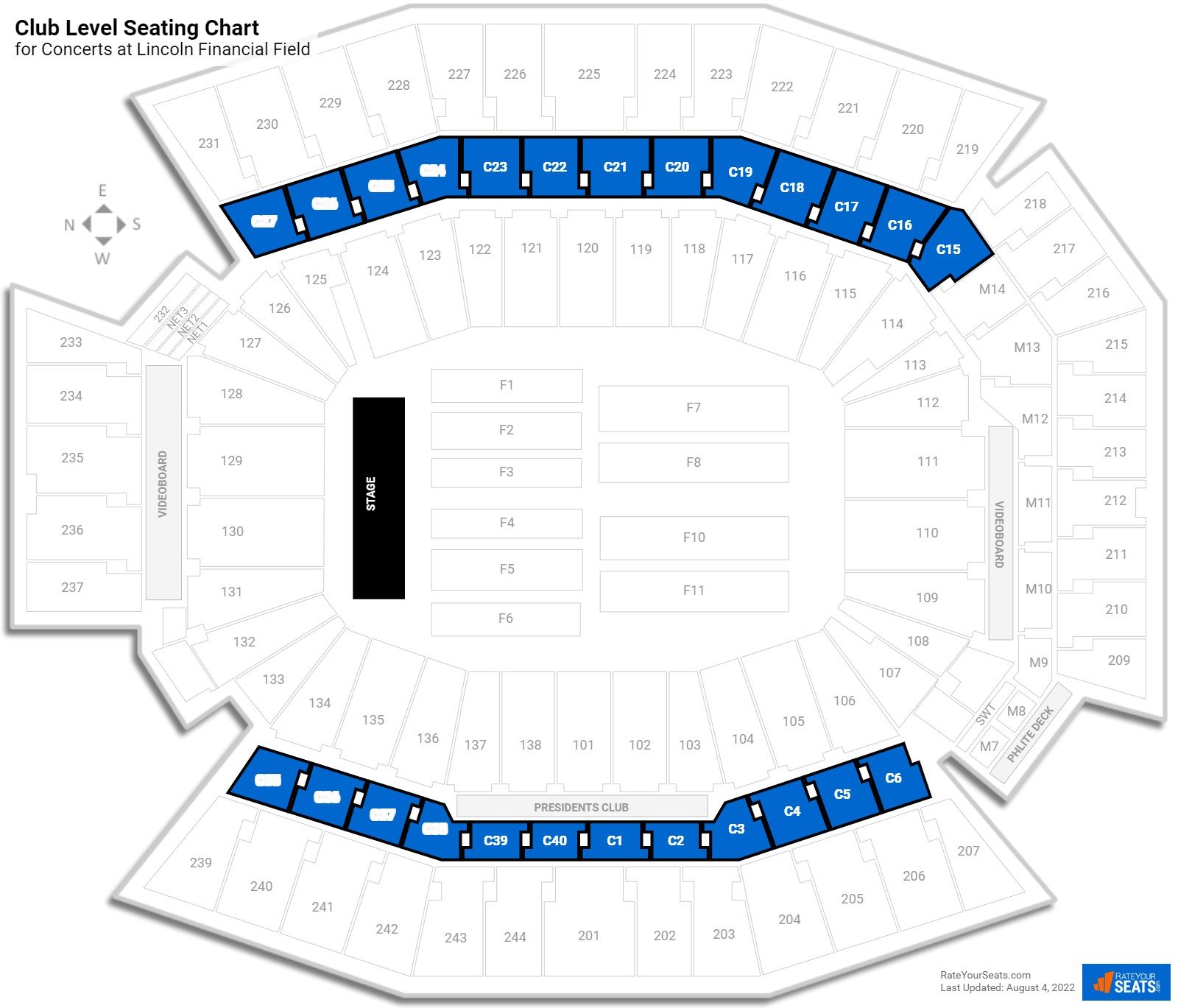 Club Level At Lincoln Financial Field