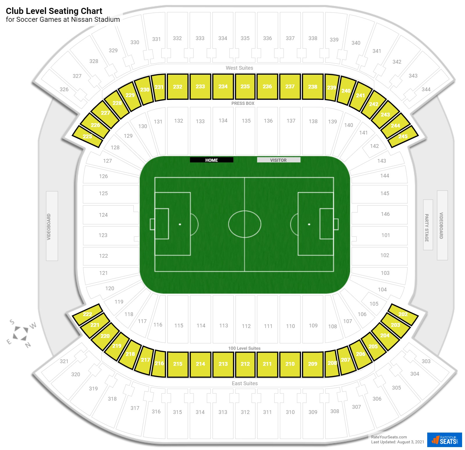 Nissan Stadium Seating Guide  Tennessee Titans 