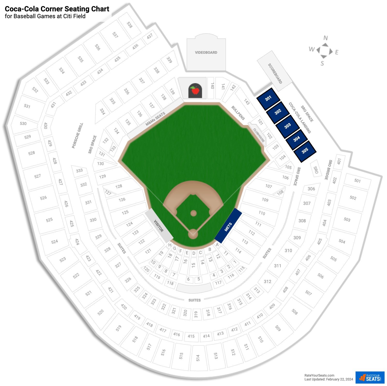 Baseball Coca-Cola Corner Seating Chart at Citi Field