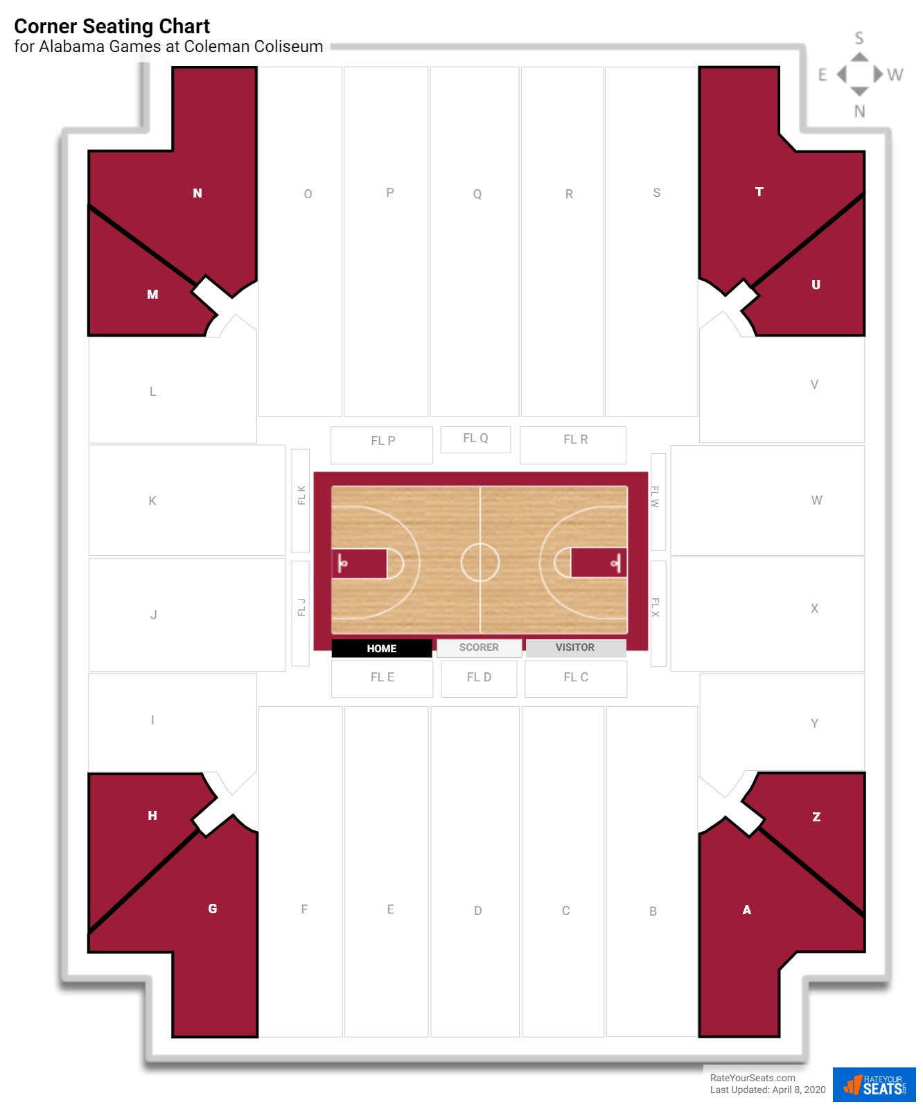 Alabama Basketball Seating Chart