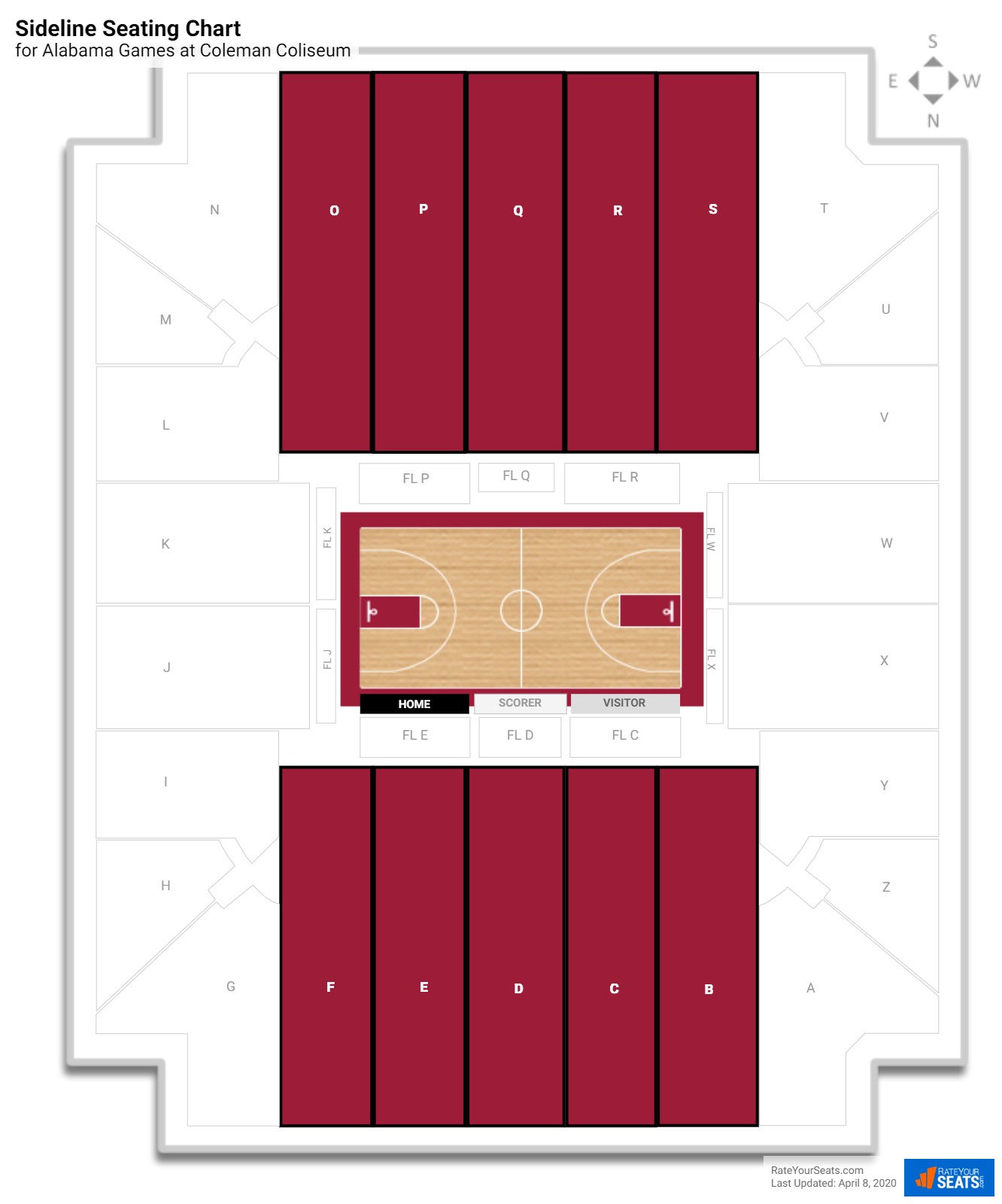 Coleman Coliseum Seating Chart