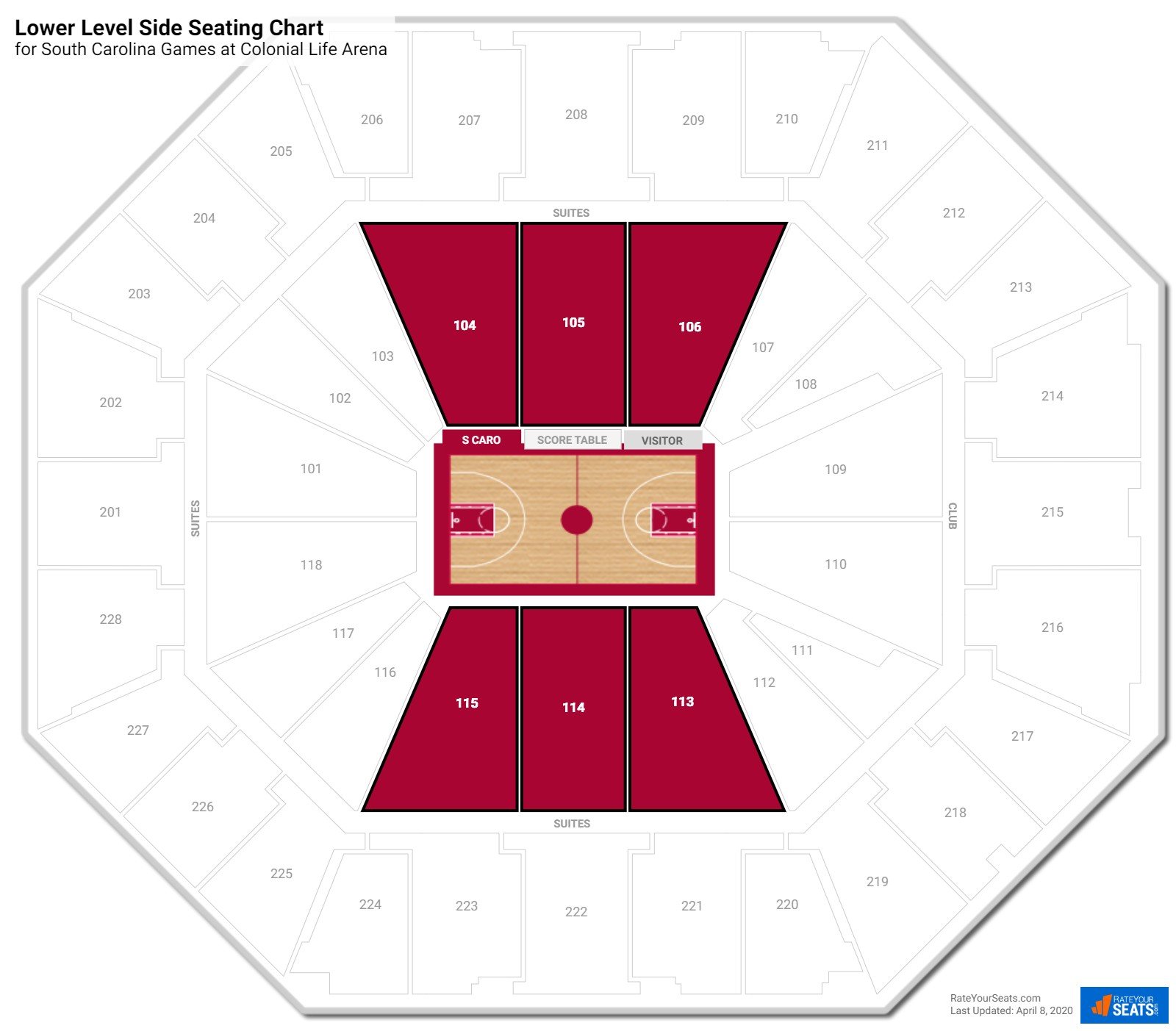 Colonial Life Seating Chart