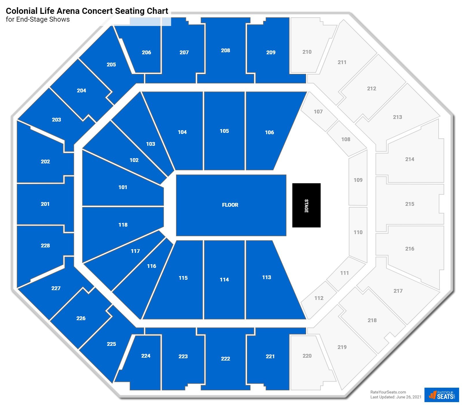 Colonial Life Arena Seating Charts